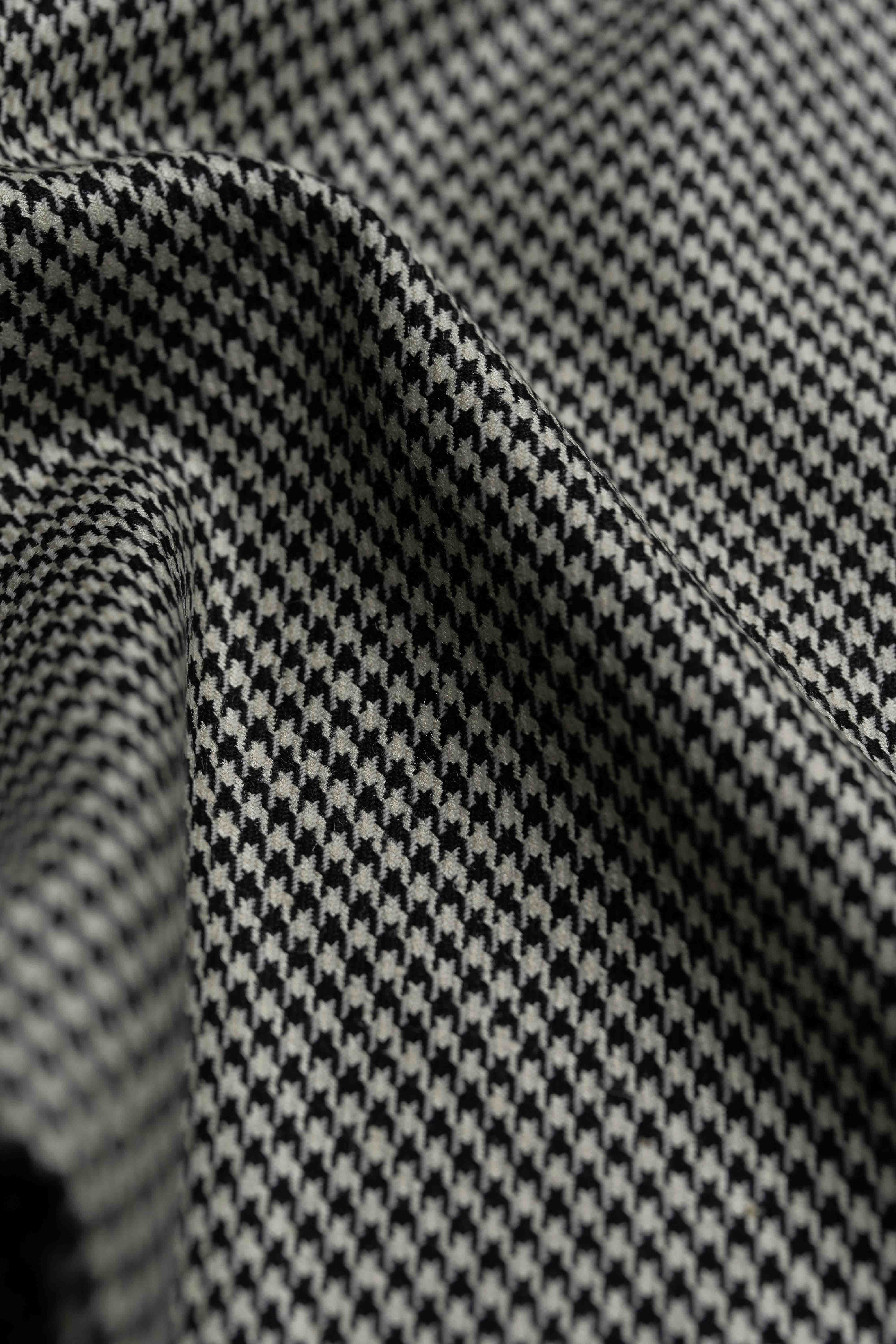 Tessilstrona Houndstooth Wool & Silk Suit Fabric