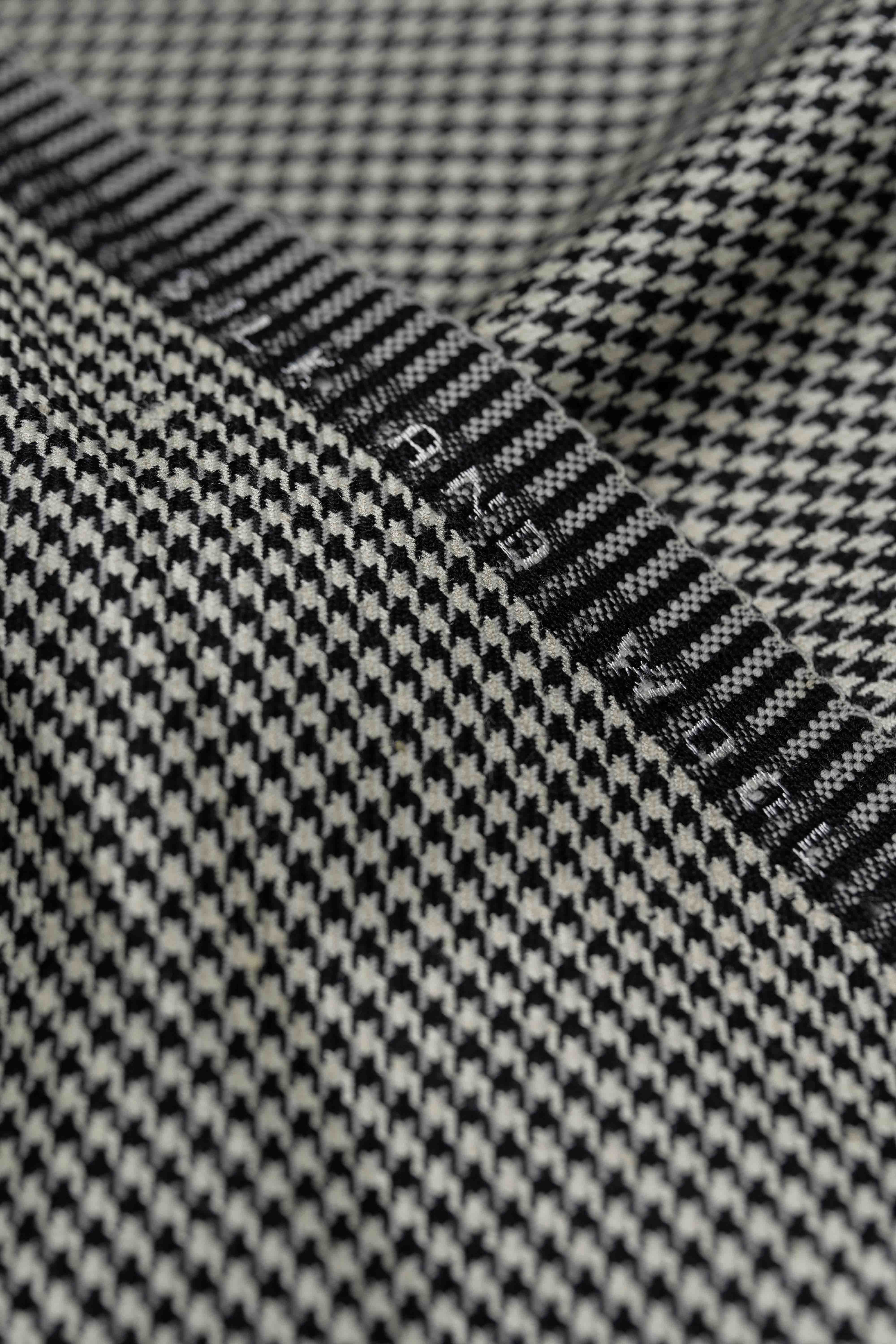 Tessilstrona Houndstooth Wool & Silk Suit Fabric