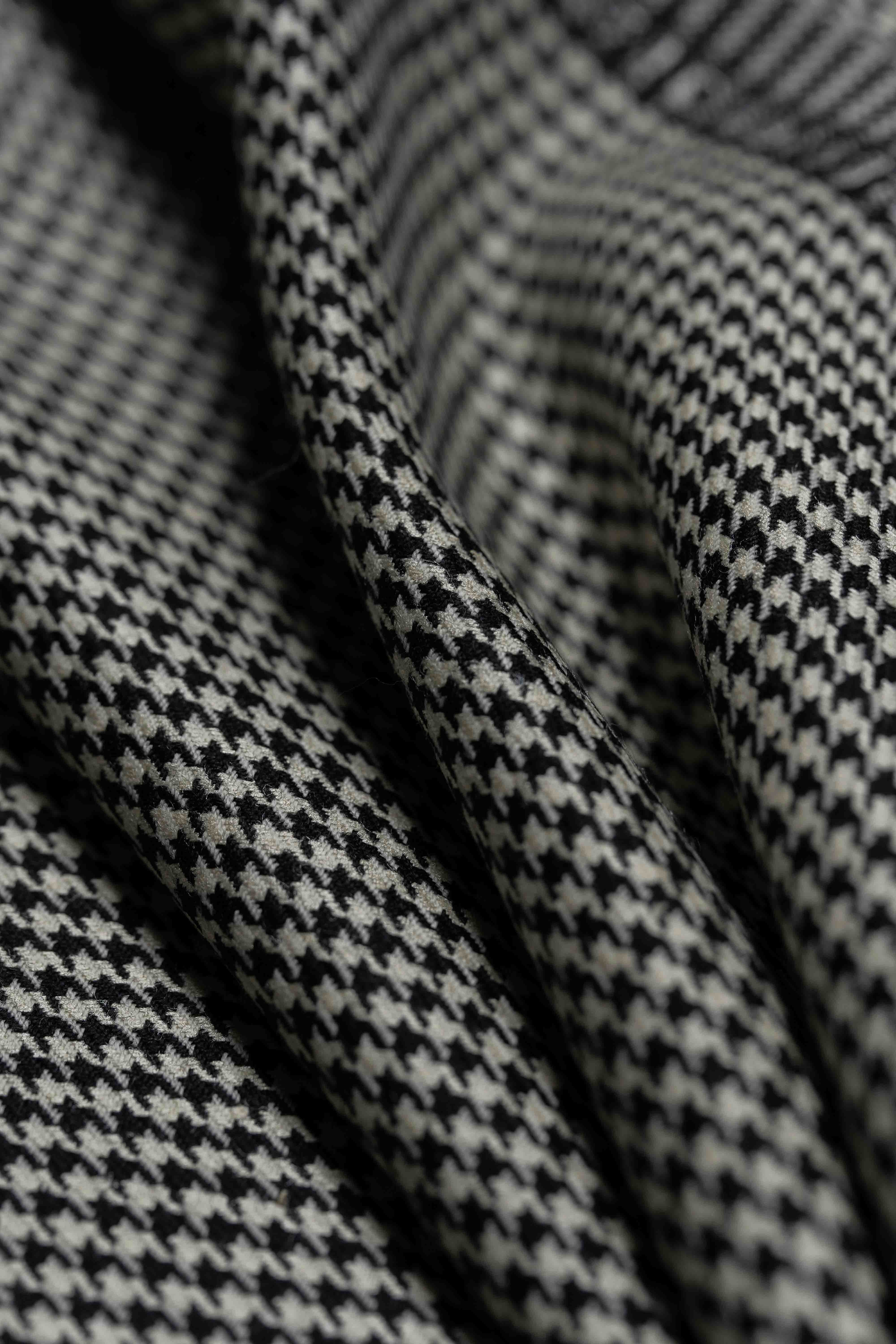 Tessilstrona Houndstooth Wool & Silk Suit Fabric