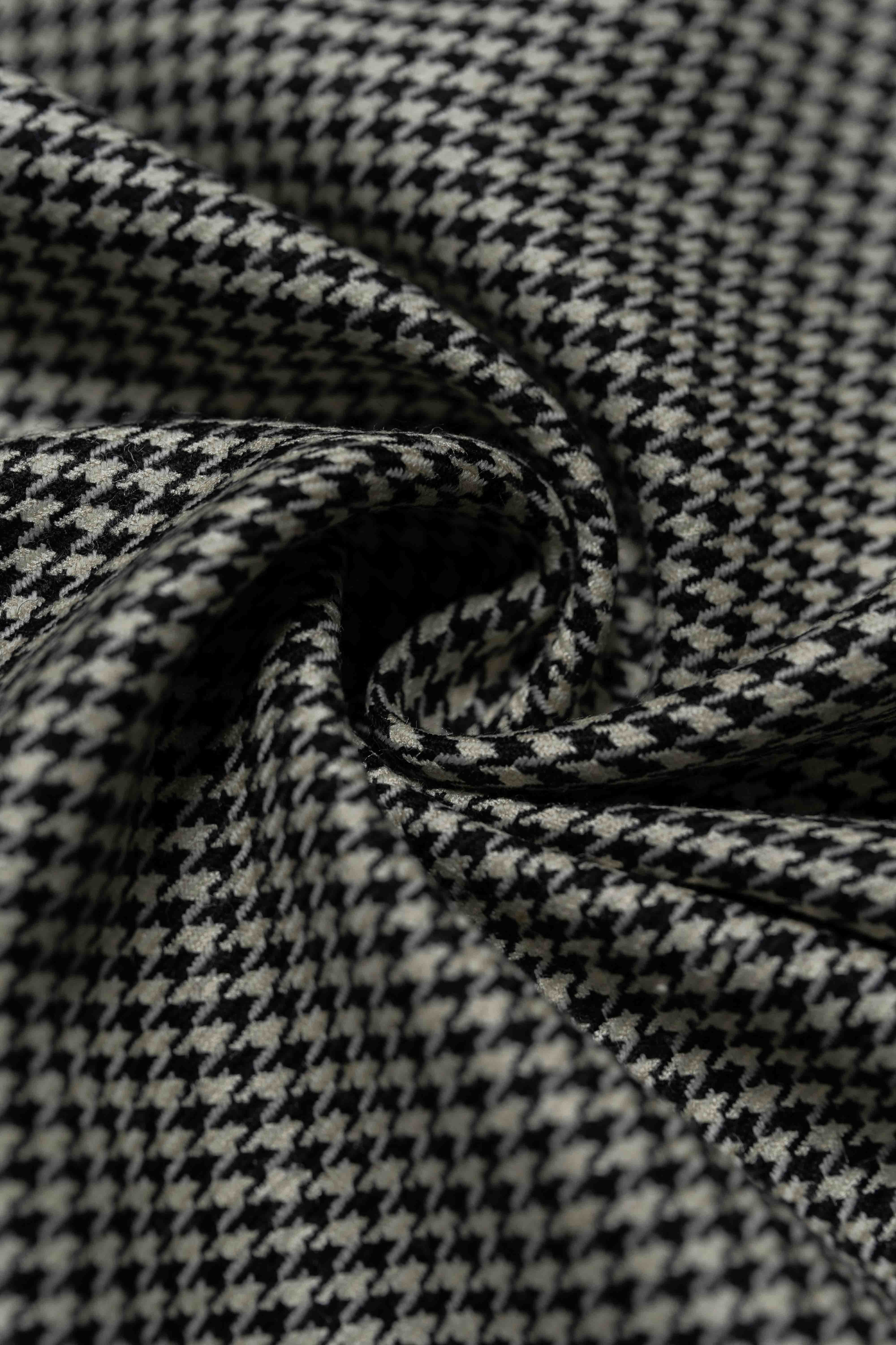 Tessilstrona Houndstooth Wool & Silk Suit Fabric