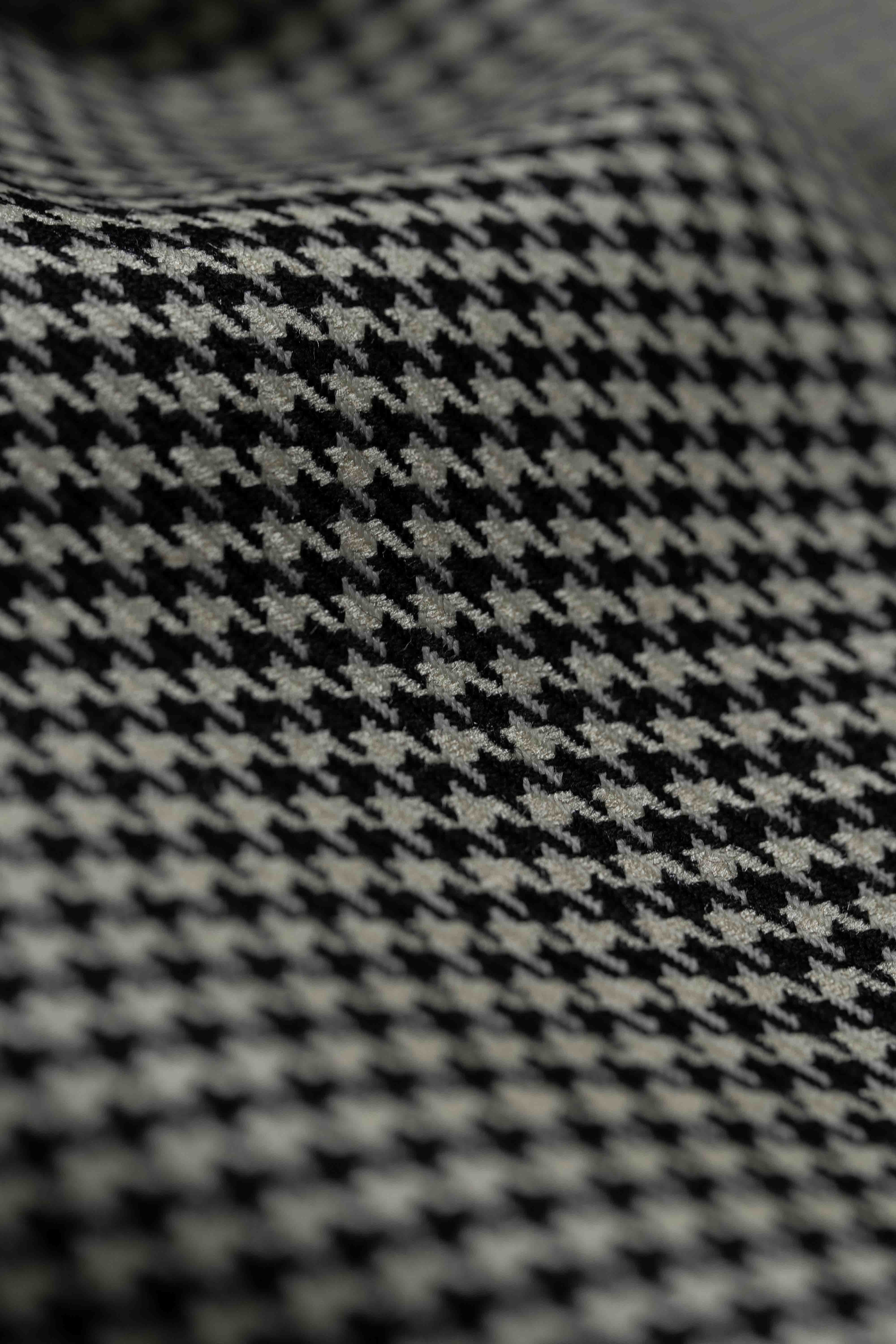 Tessilstrona Houndstooth Wool & Silk Suit Fabric