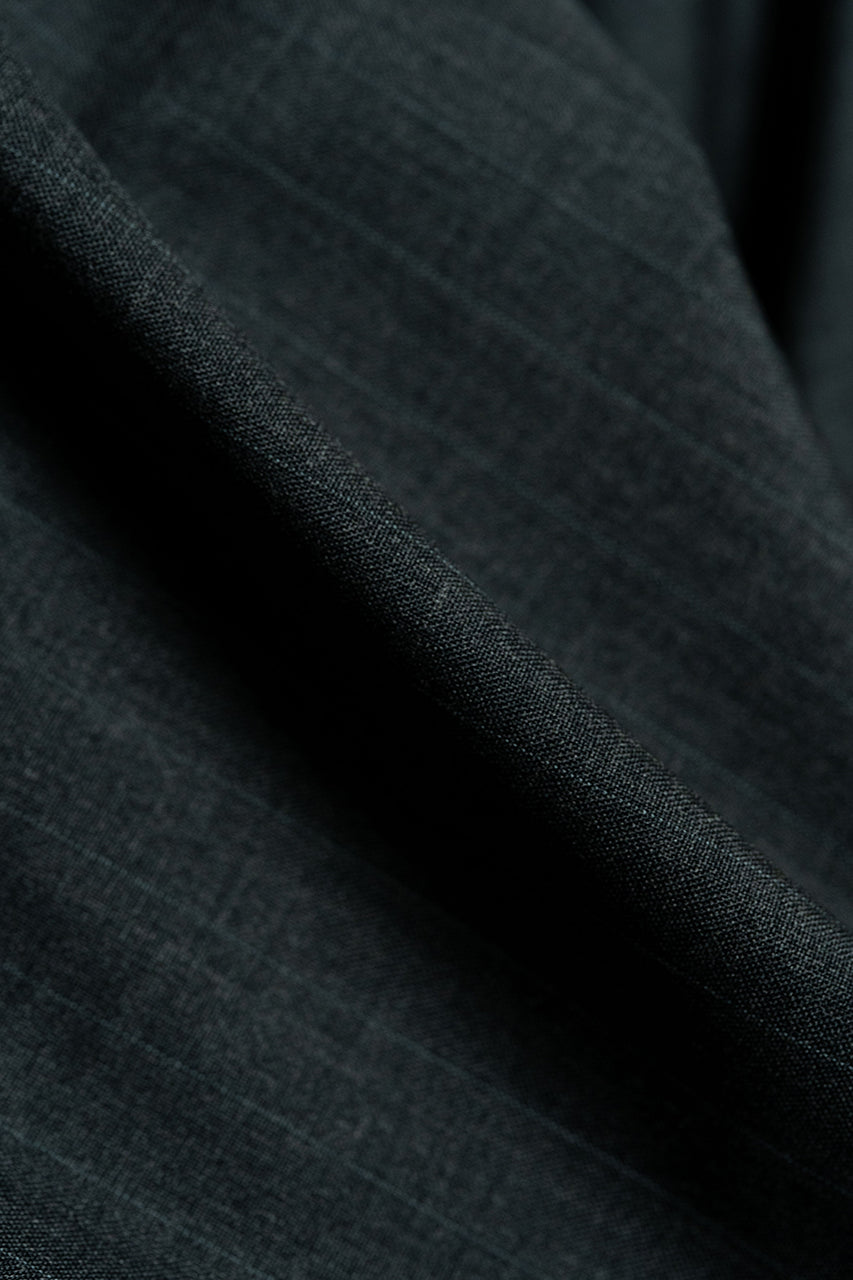 Charcoal Stripe Super 130's Wool & Cashmere Suit Fabric (V23393) -3m - Yoo's Club