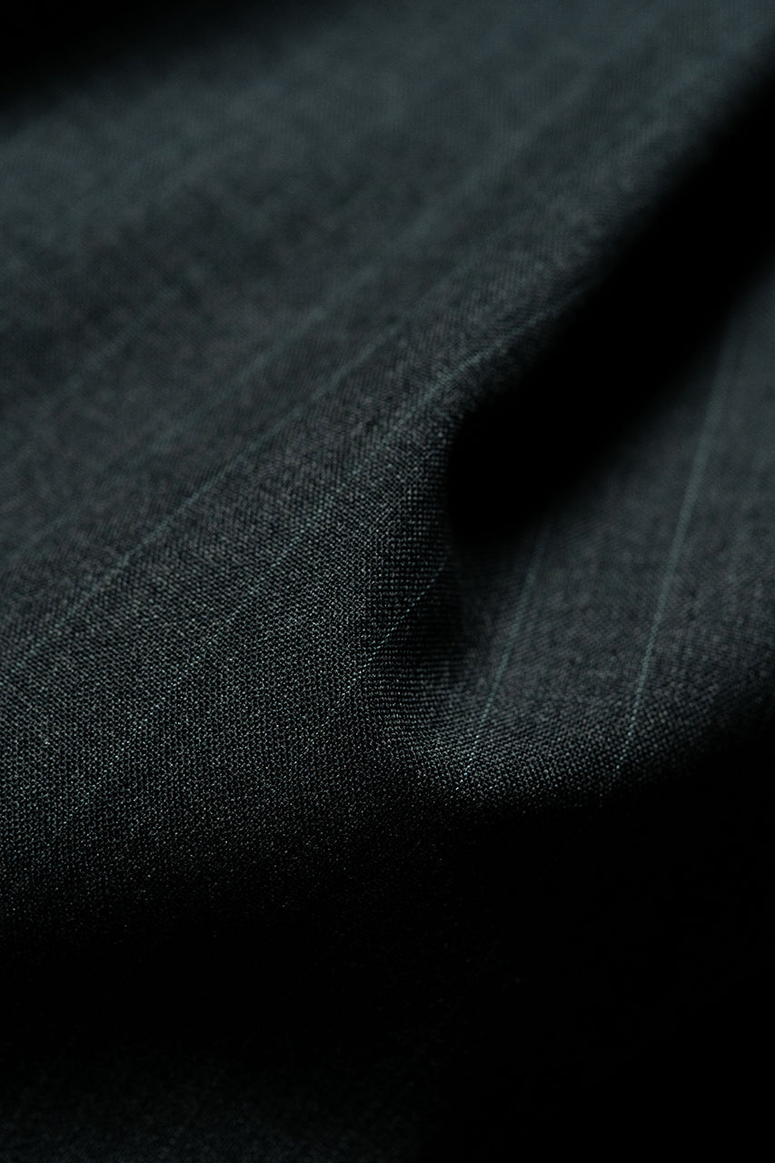 Charcoal Stripe Super 130's Wool & Cashmere Suit Fabric (V23393) -3m - Yoo's Club