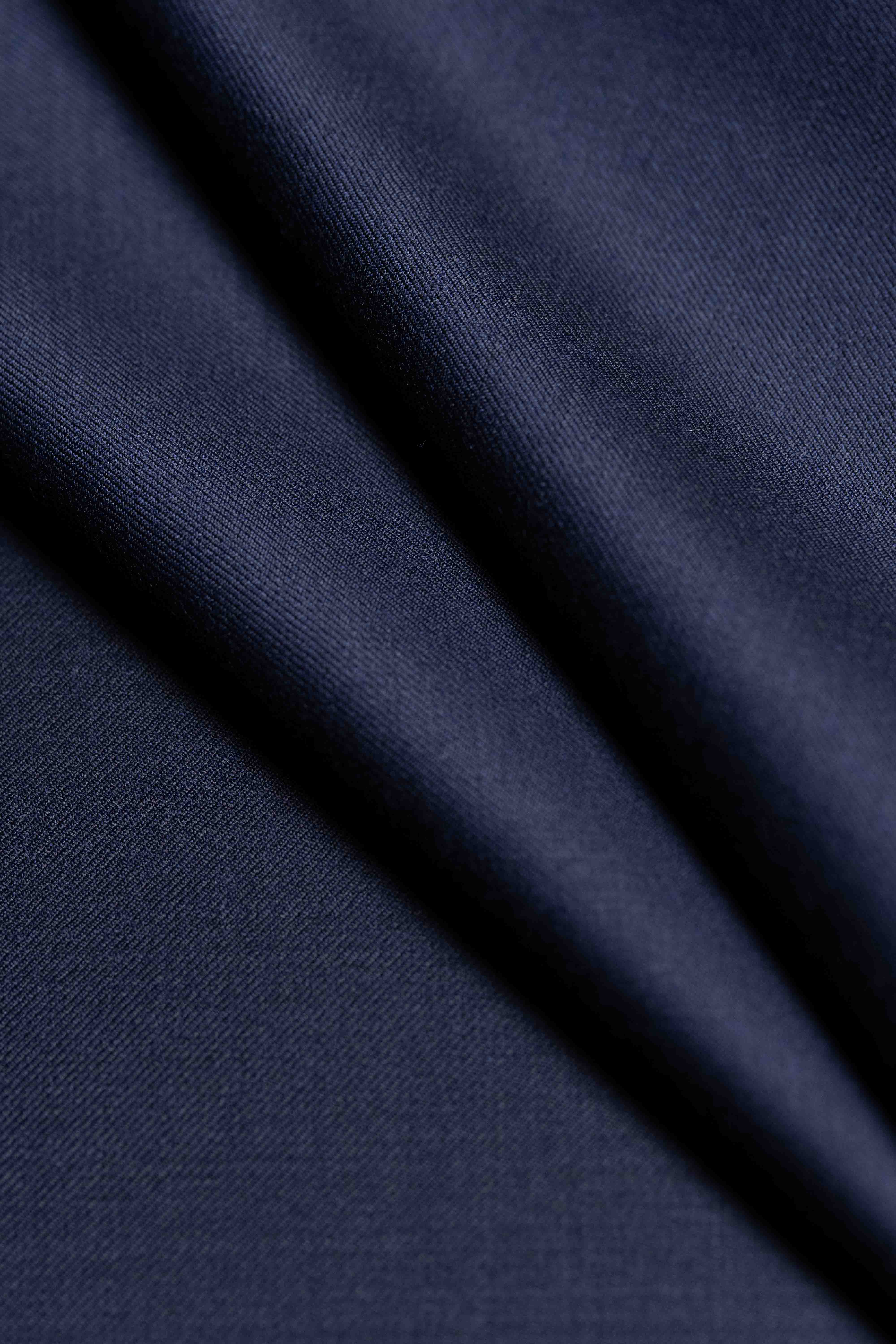 Huddersfield Cloth Navy Wool Suiting Fabric -2.1m - Yoo's Club