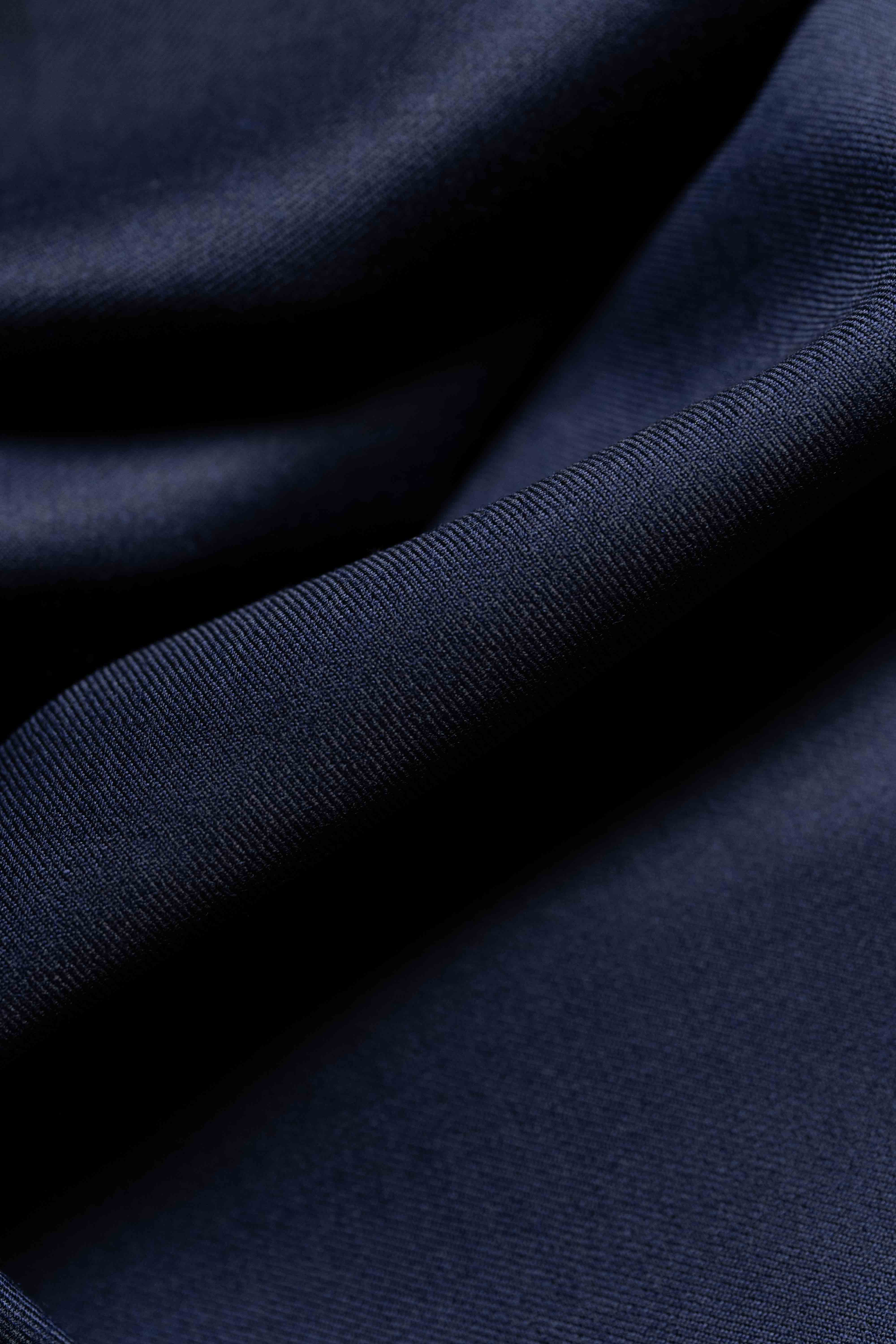 Huddersfield Cloth Navy Wool Suiting Fabric -2.1m - Yoo's Club
