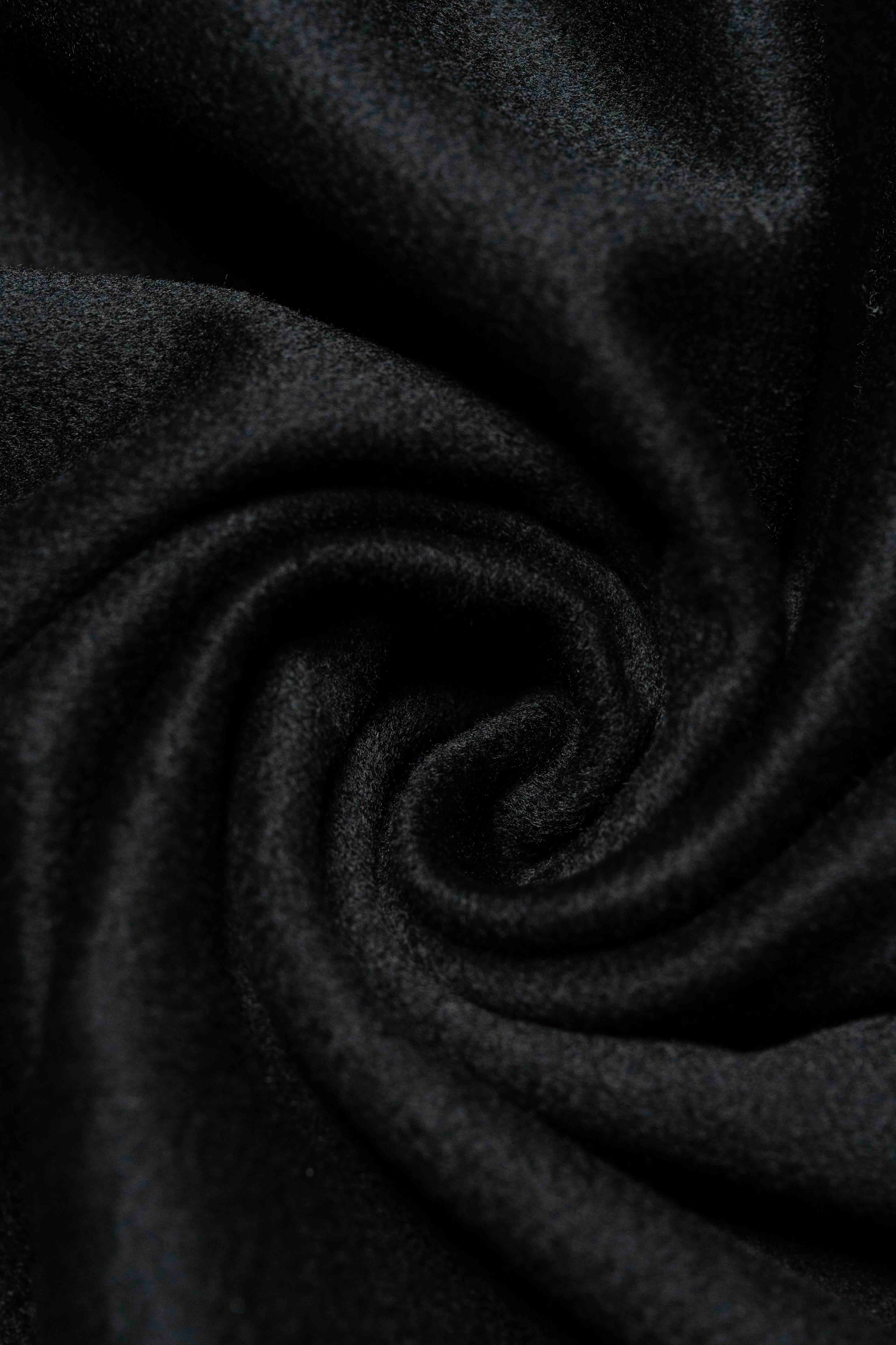 Luxury Black Pure Cashmere Coat Fabric produced by Loro Luxury Black Pure Cashmere Coat Fabric produced by Loro