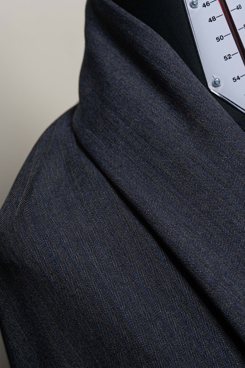 Herringbone Tasmanian Super 110's Cashmere Mink Suit Fabric (V23037) -3.1m - Yoo's Club