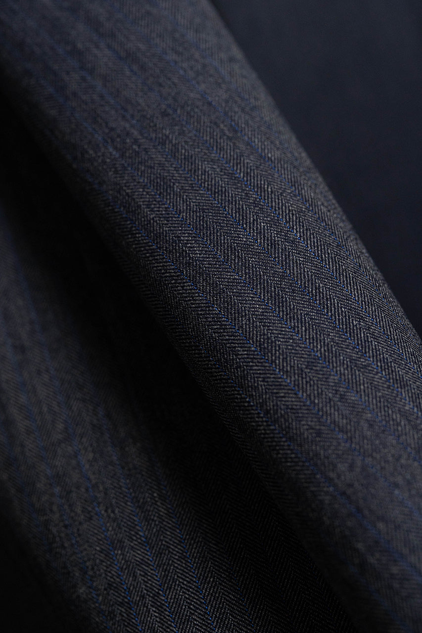 Herringbone Tasmanian Super 110's Cashmere Mink Suit Fabric (V23037) -3.1m - Yoo's Club