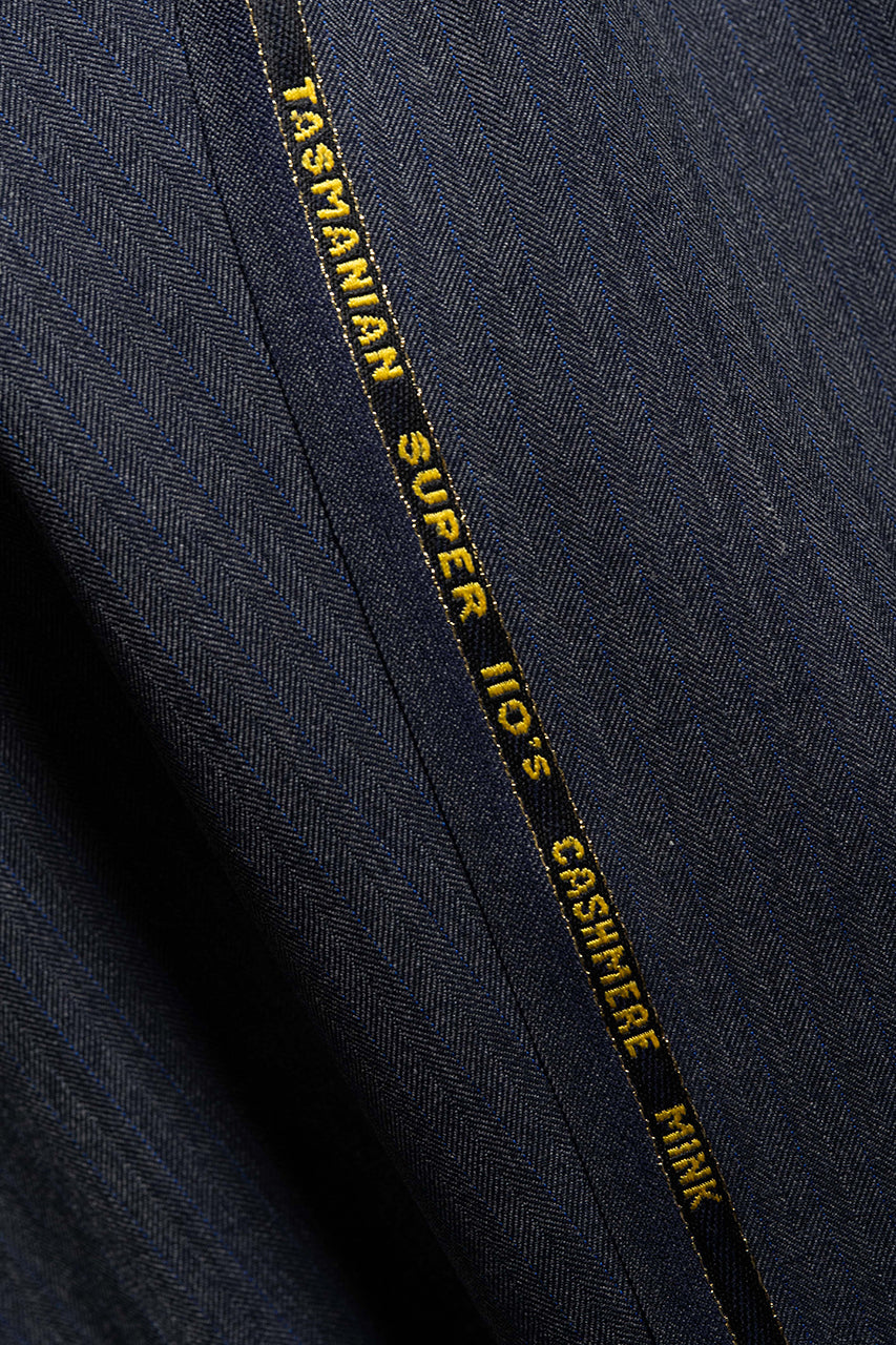 Herringbone Tasmanian Super 110's Cashmere Mink Suit Fabric (V23037) -3.1m - Yoo's Club