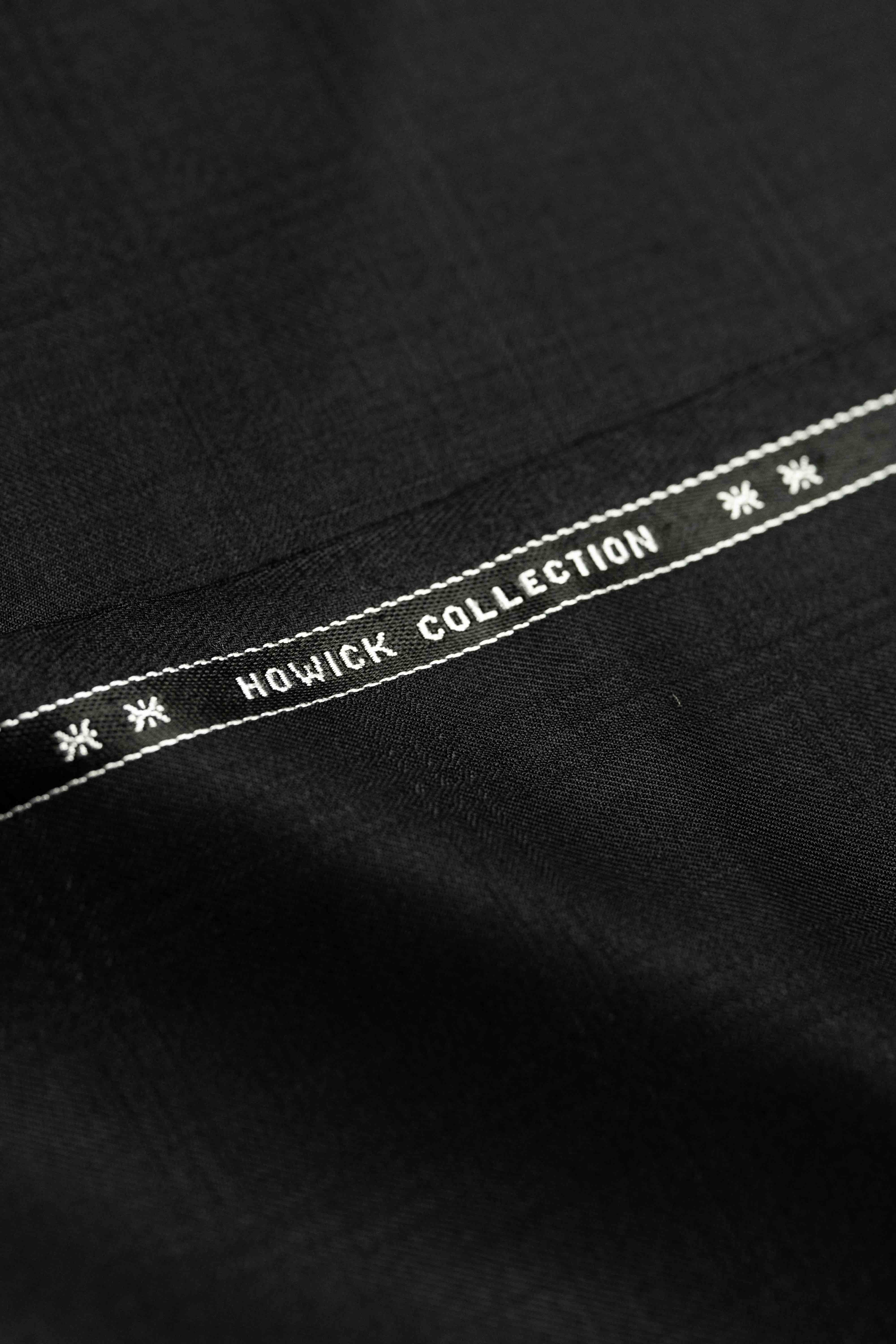 Huddersfield Cloth Black Check Wool Suit Fabric (H1581)