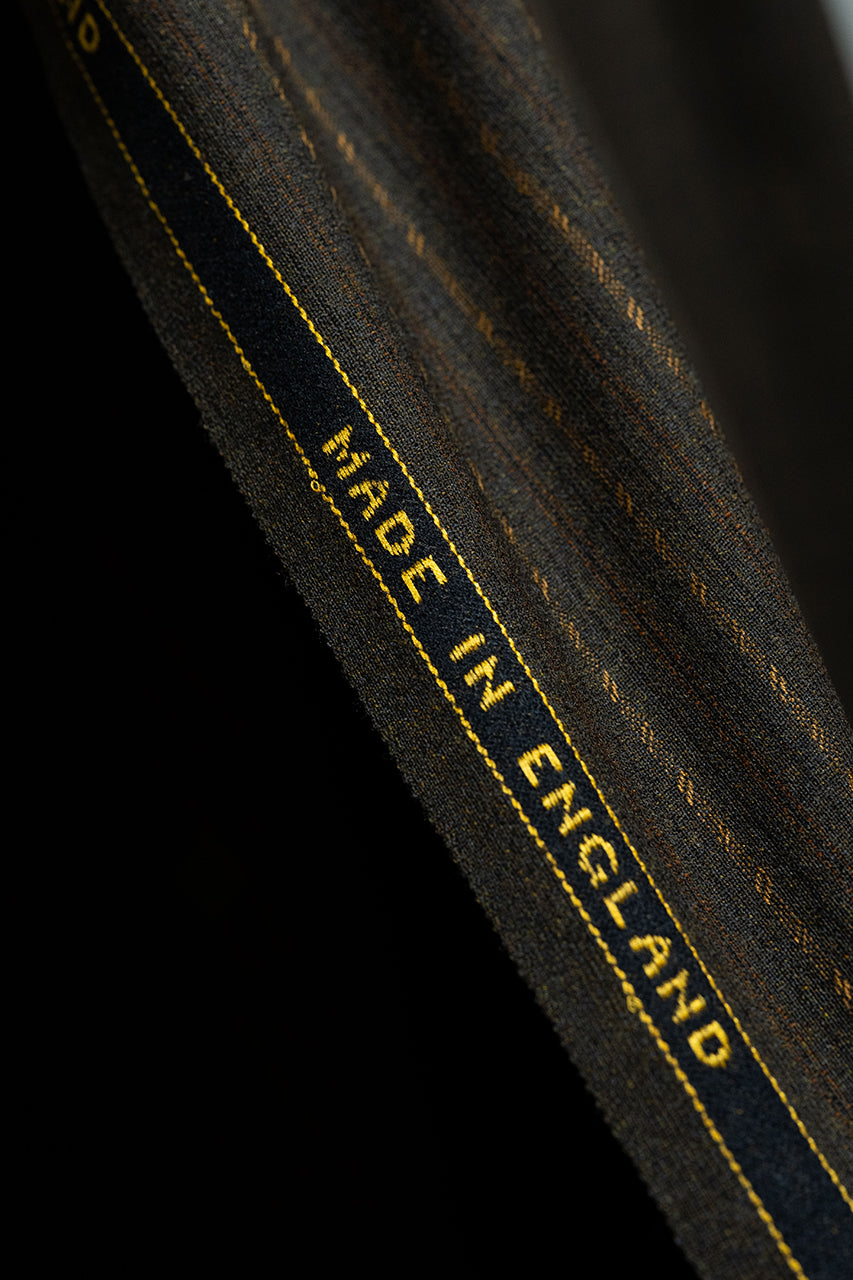 Barclays Woollen Brown Stripe Wool Suit Fabric (V20999) -2.8m - Yoo's Club
