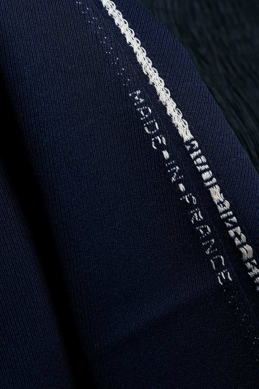 France Navy Cavalry Twill Wool Fabric (V23447)- 1.3m