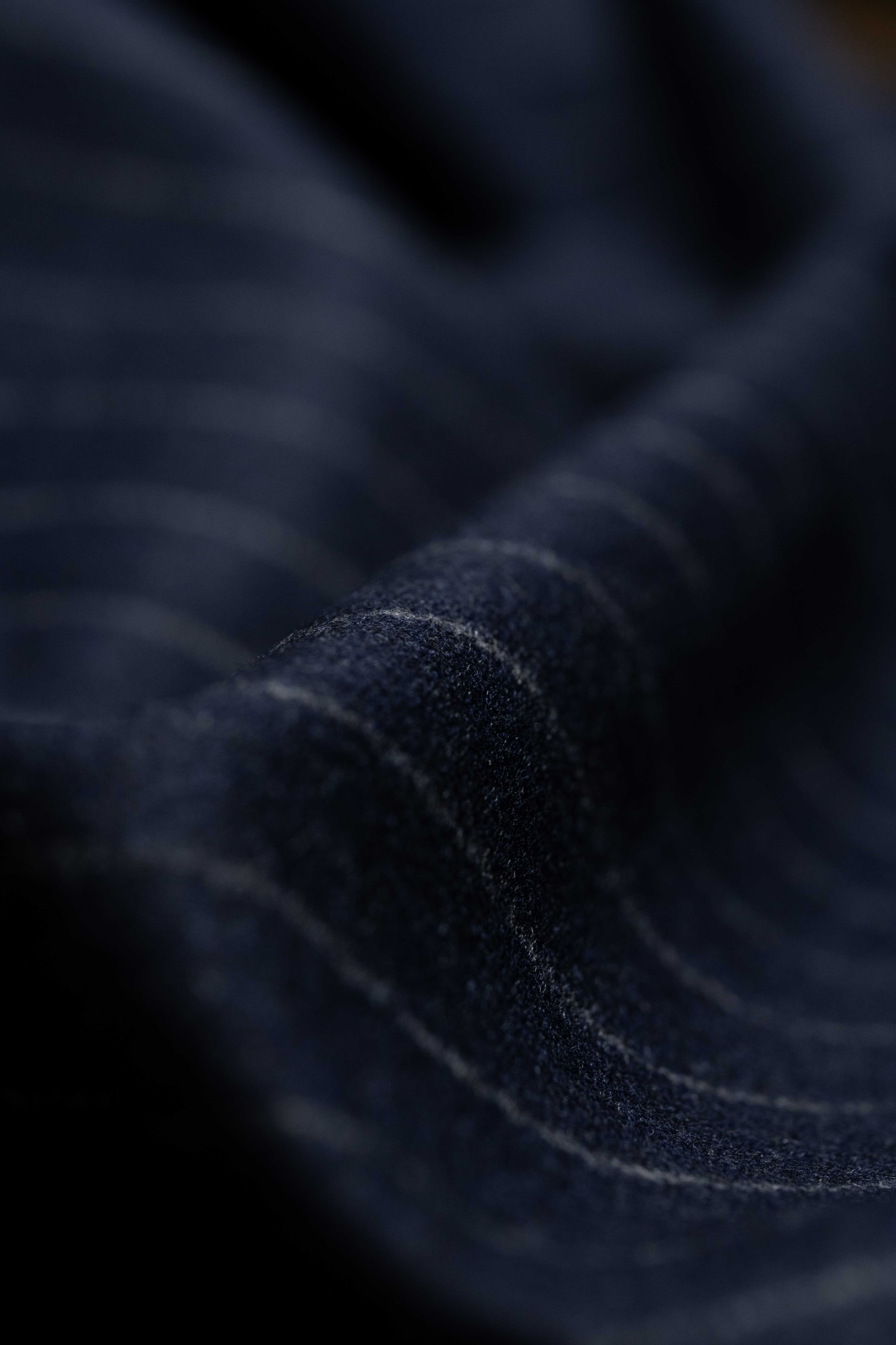 Marling & Evans Navy Stripe Flannel Wool Fabric (FC4744)-2.1m - Yoo's Club