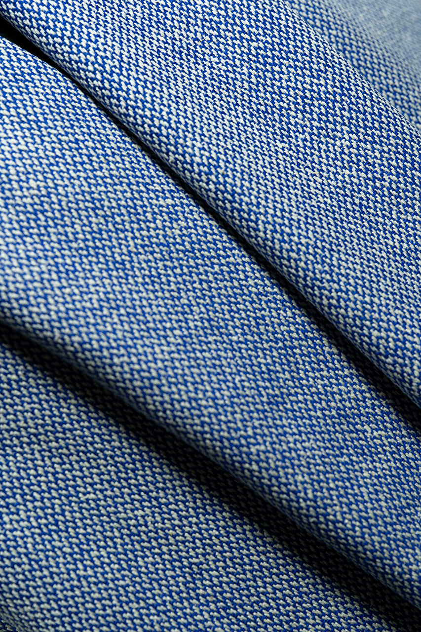 Marling & Evans Blue Wool Linen Jacket Fabric (V23653)-2.8m - Yoo's Club