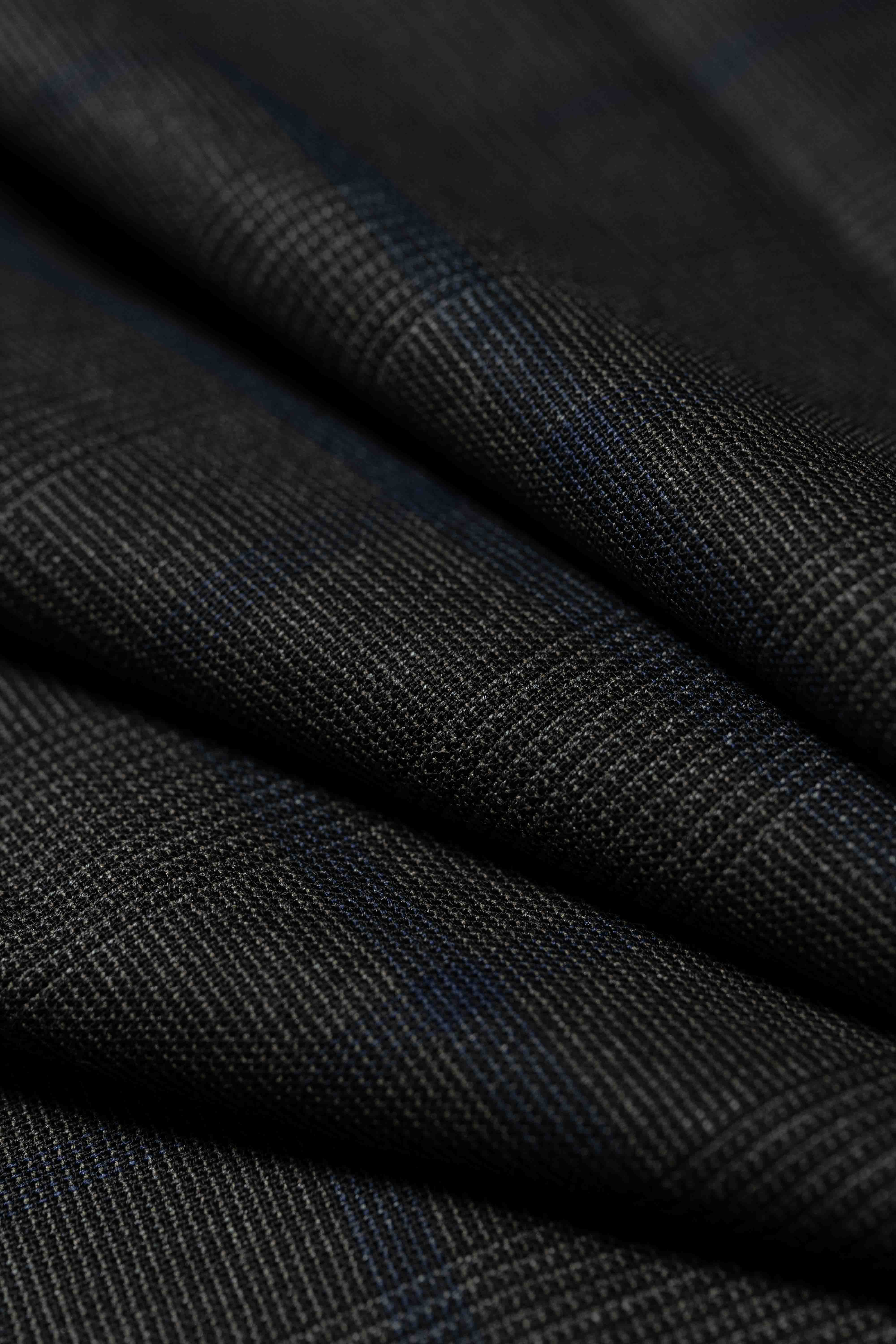 VBC Charcoal 4ply Tropical Blue Pow Suit Fabric (CC-LB-001)-2.1m - Yoo's Club