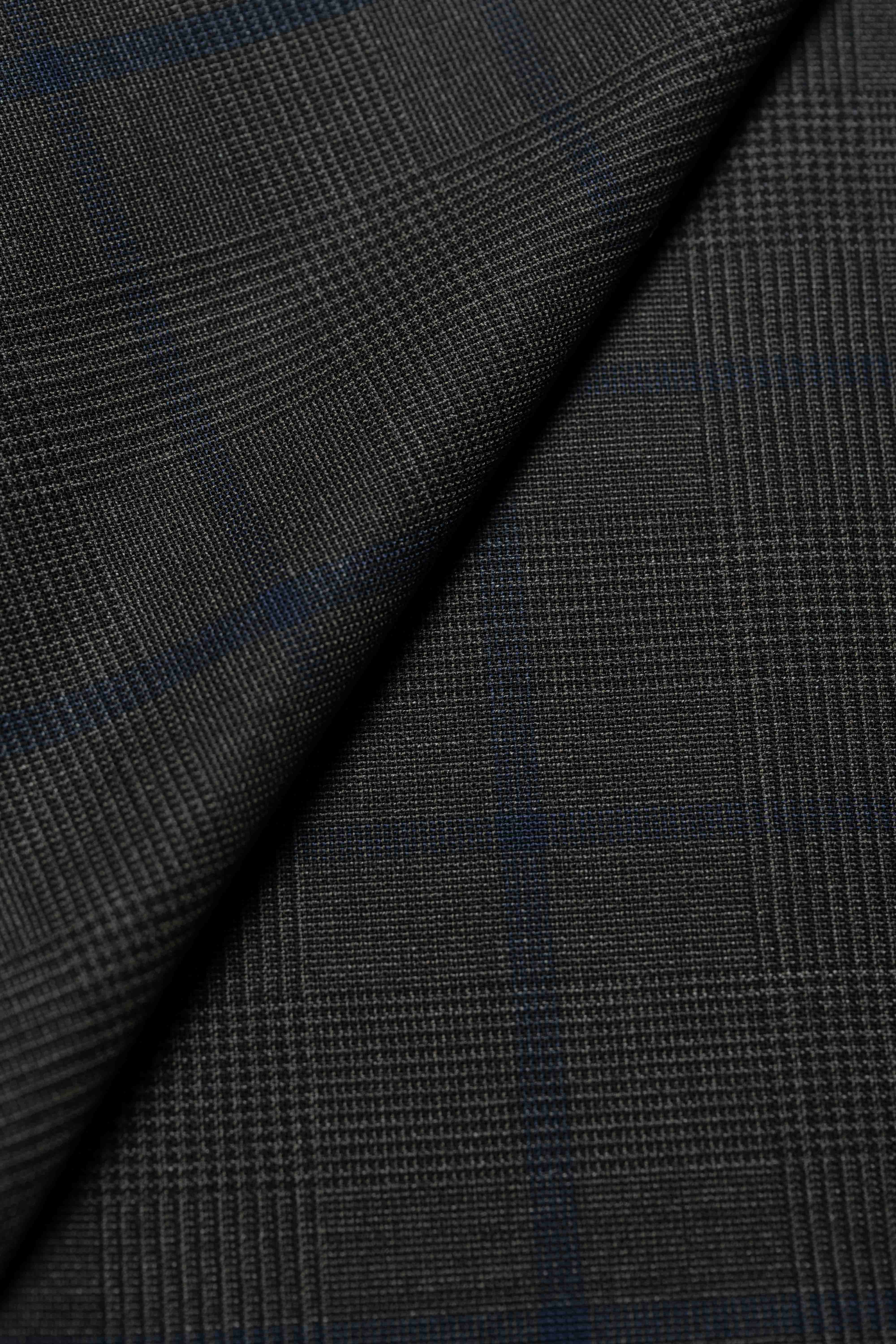 VBC Charcoal 4ply Tropical Blue Pow Suit Fabric (CC-LB-001)-2.1m - Yoo's Club