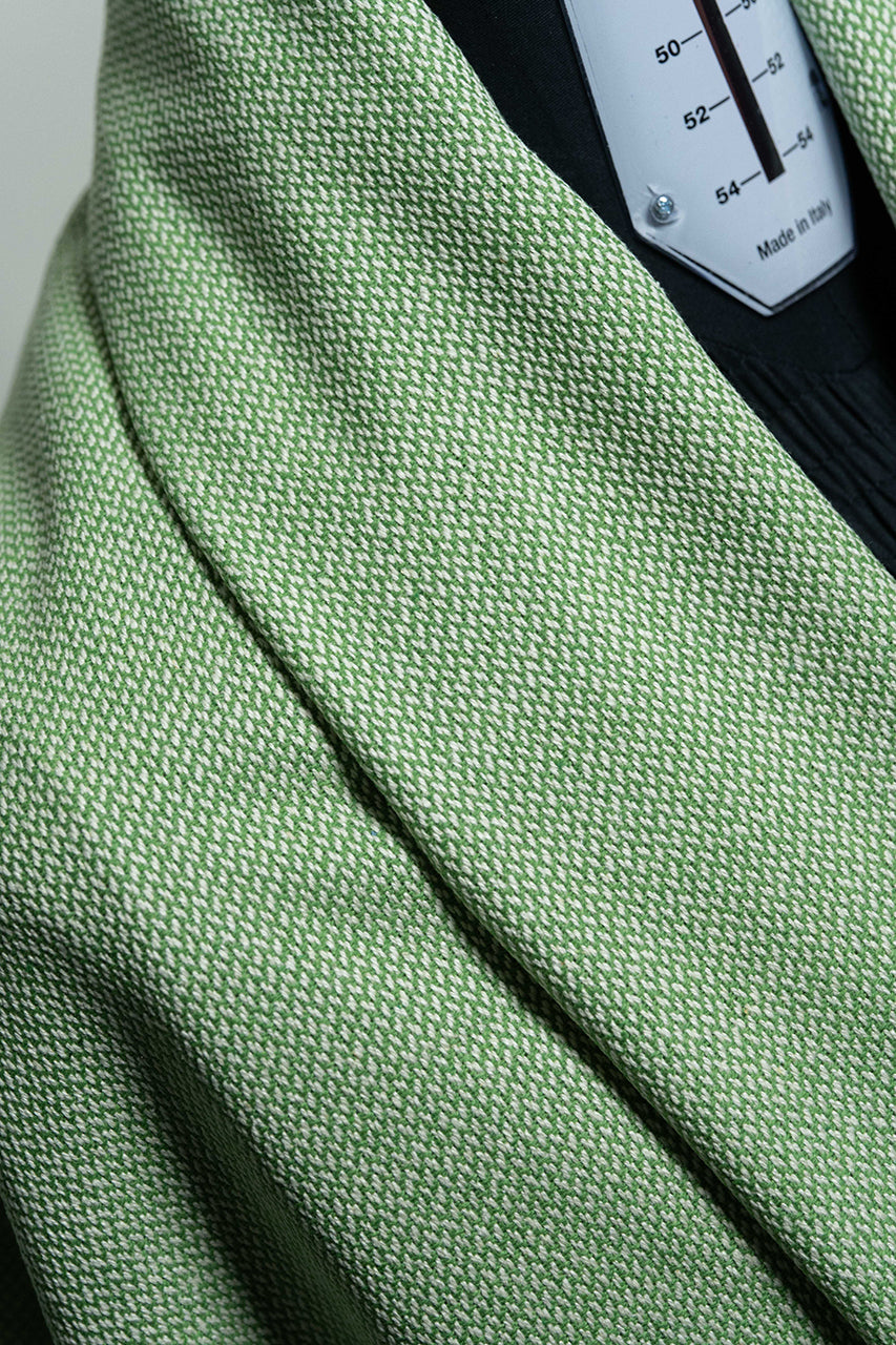 Marling & Evans Green Wool Linen Jacket Fabric (V23652B)-2.4m - Yoo's Club