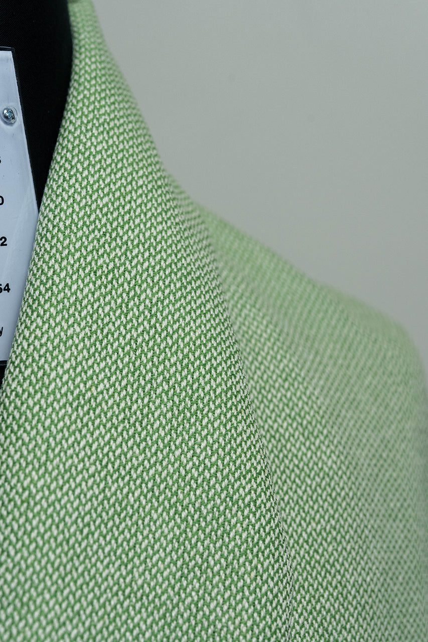 Marling & Evans Green Wool Linen Jacket Fabric (V23652B)-2.4m - Yoo's Club