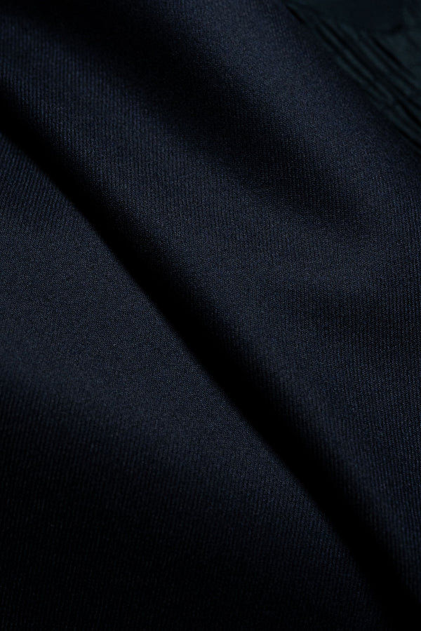 British Dark Navy Super 100's Wool Gaberdine Suit Fabric (V23650) -1.5m