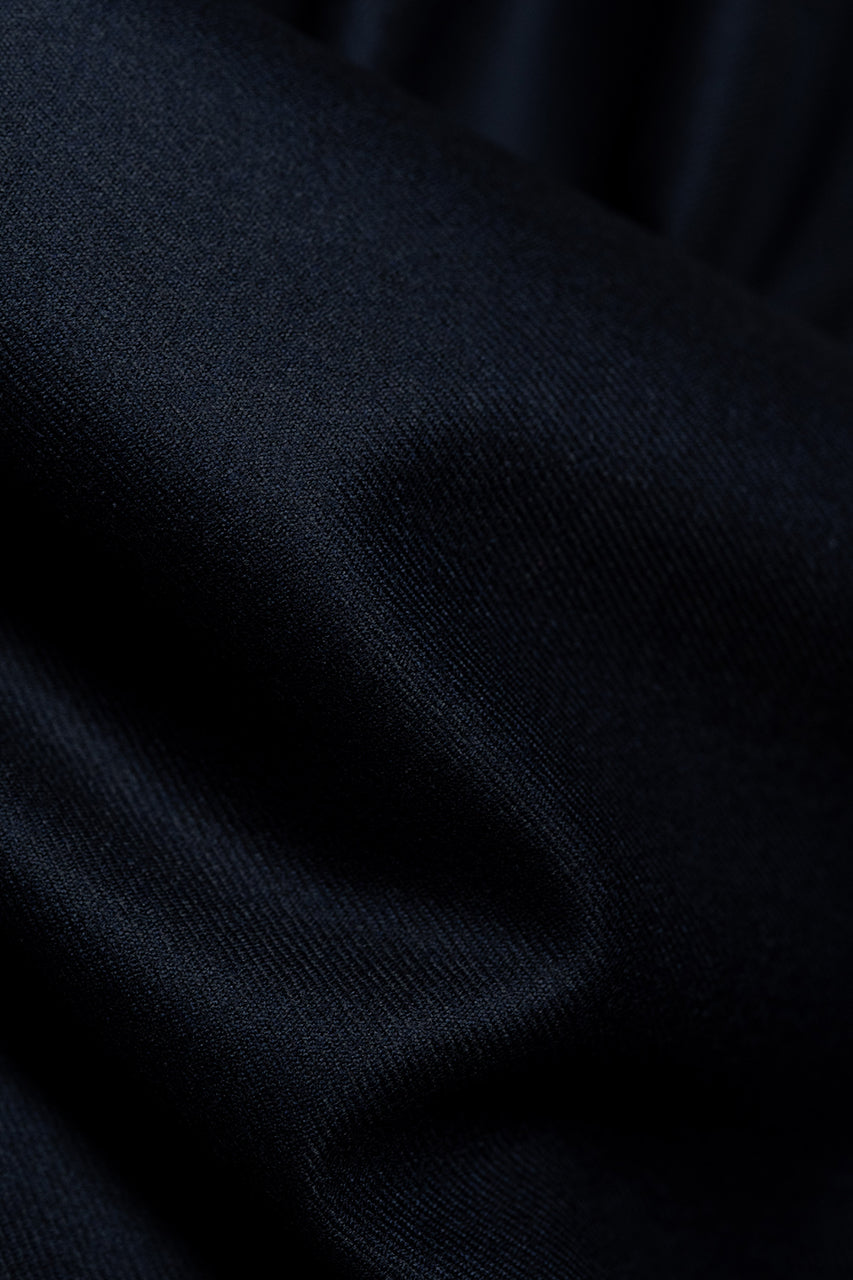 British Dark Navy Super 100's Wool Gaberdine Suit Fabric (V23650) -1.5m - Yoo's Club