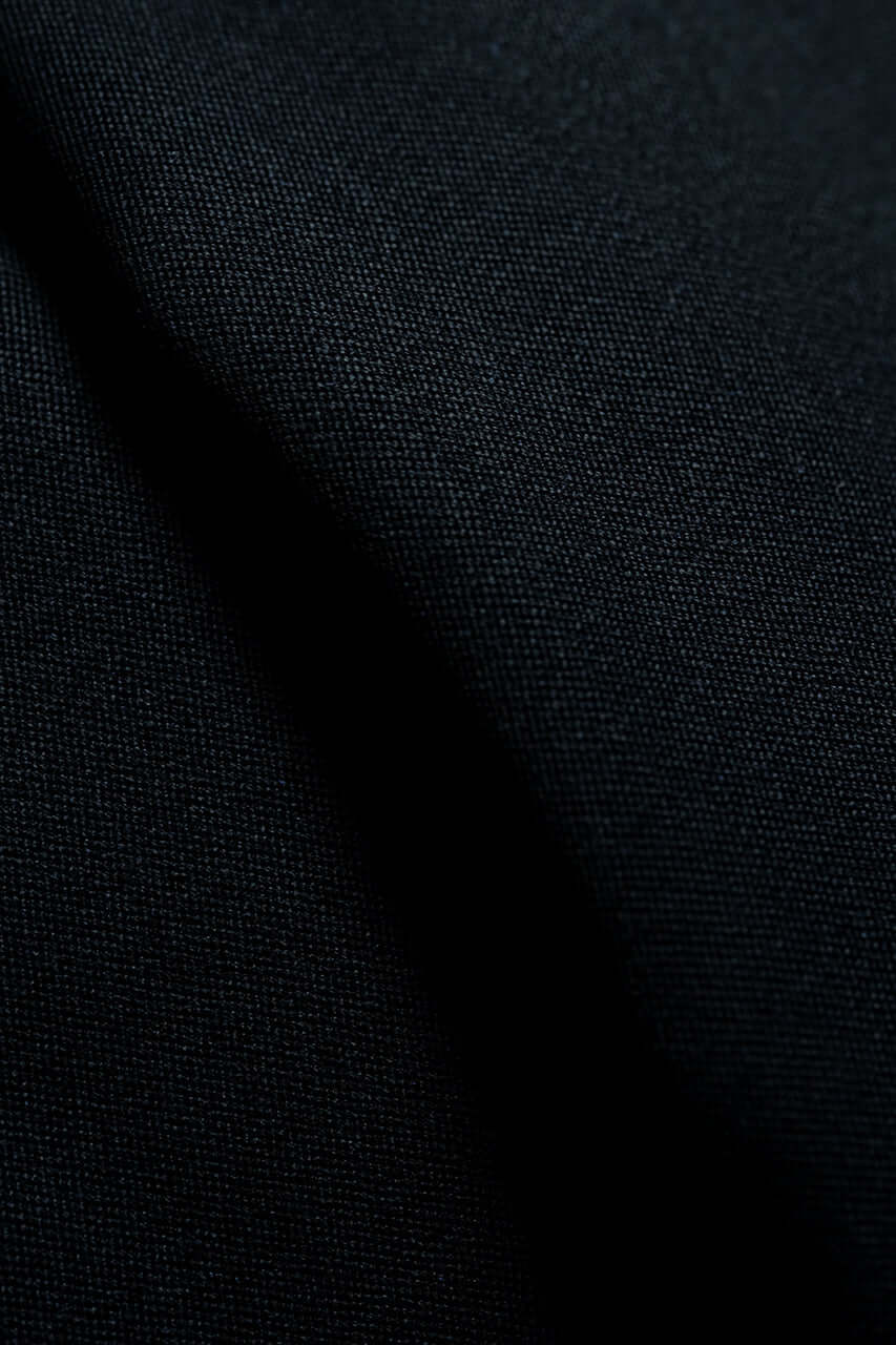 Pure Black Wool Suit/Trousers Fabric (V23649)- 2m - Yoo's Club