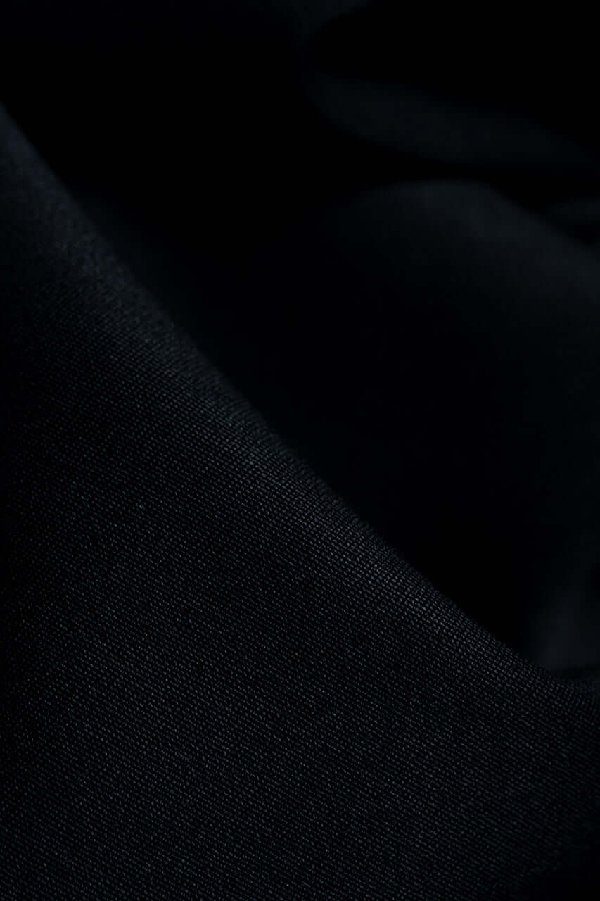 Pure Black Wool Suit/Trousers Fabric (V23649)- 2m - Yoo's Club