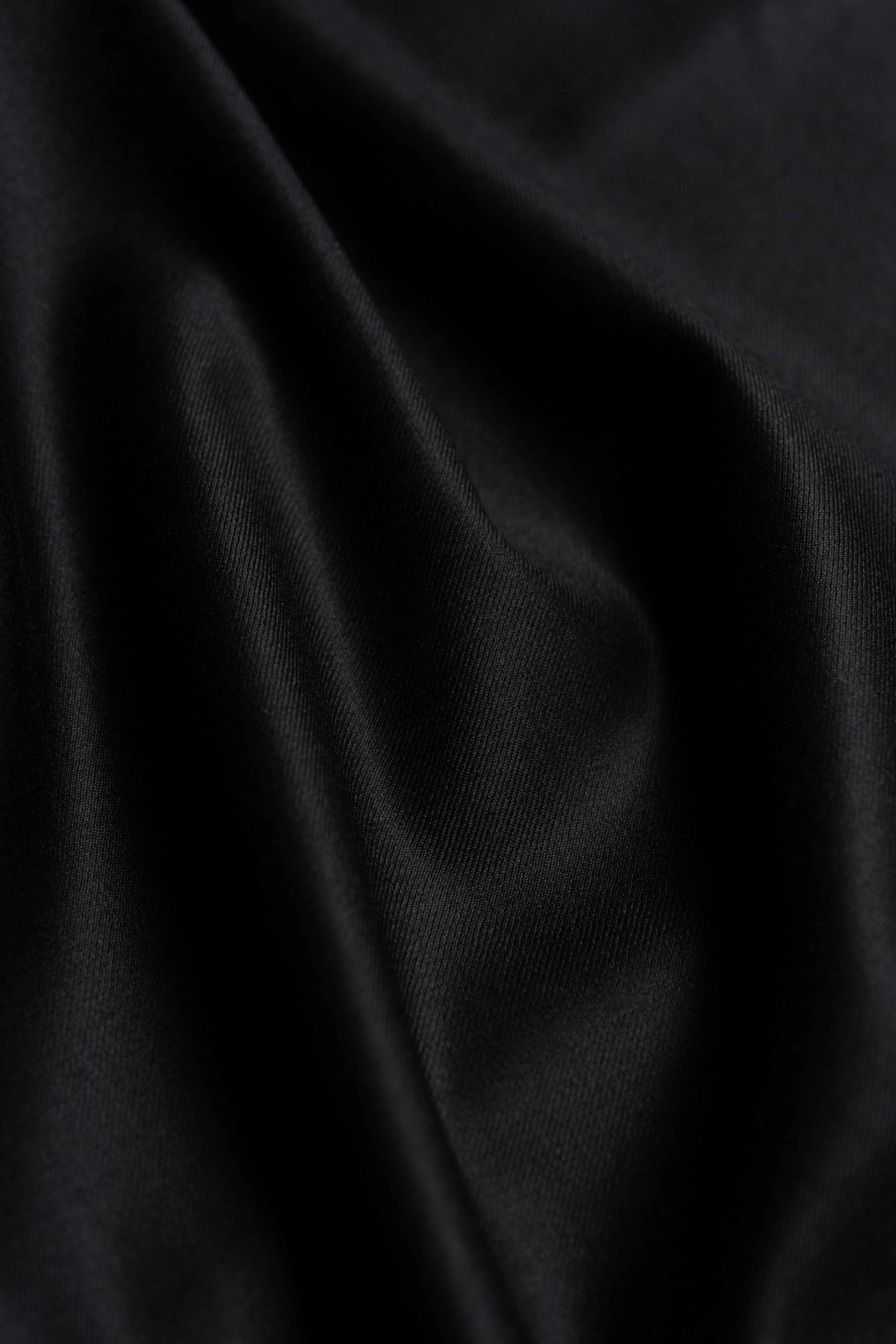 Black Super 130's Merino  Suit Fabric produced Loro Piana (GC39315)-1.85m - Yoo's Club
