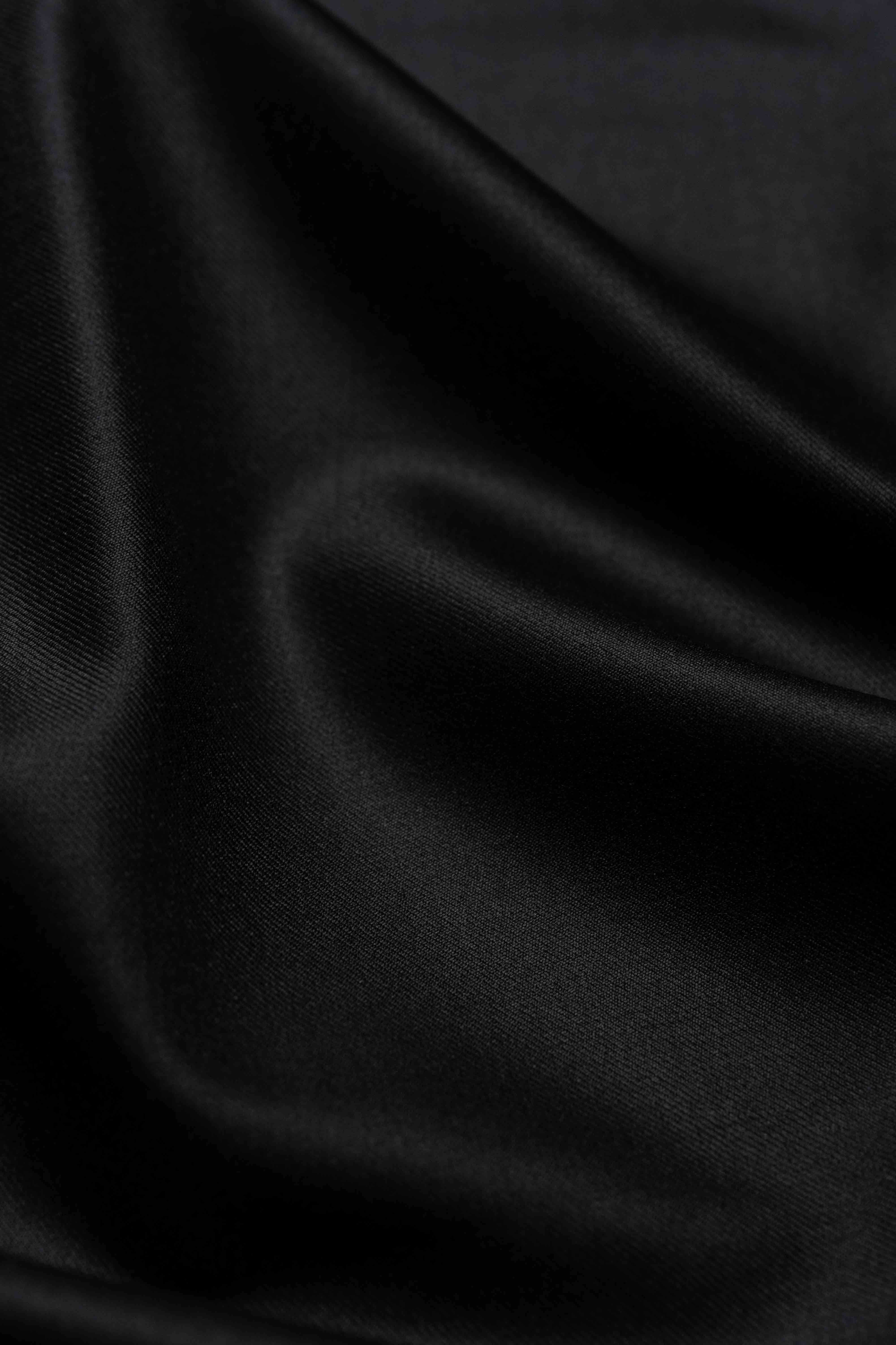 Black Super 130's Merino  Suit Fabric produced Loro Piana (GC39315)-1.85m - Yoo's Club
