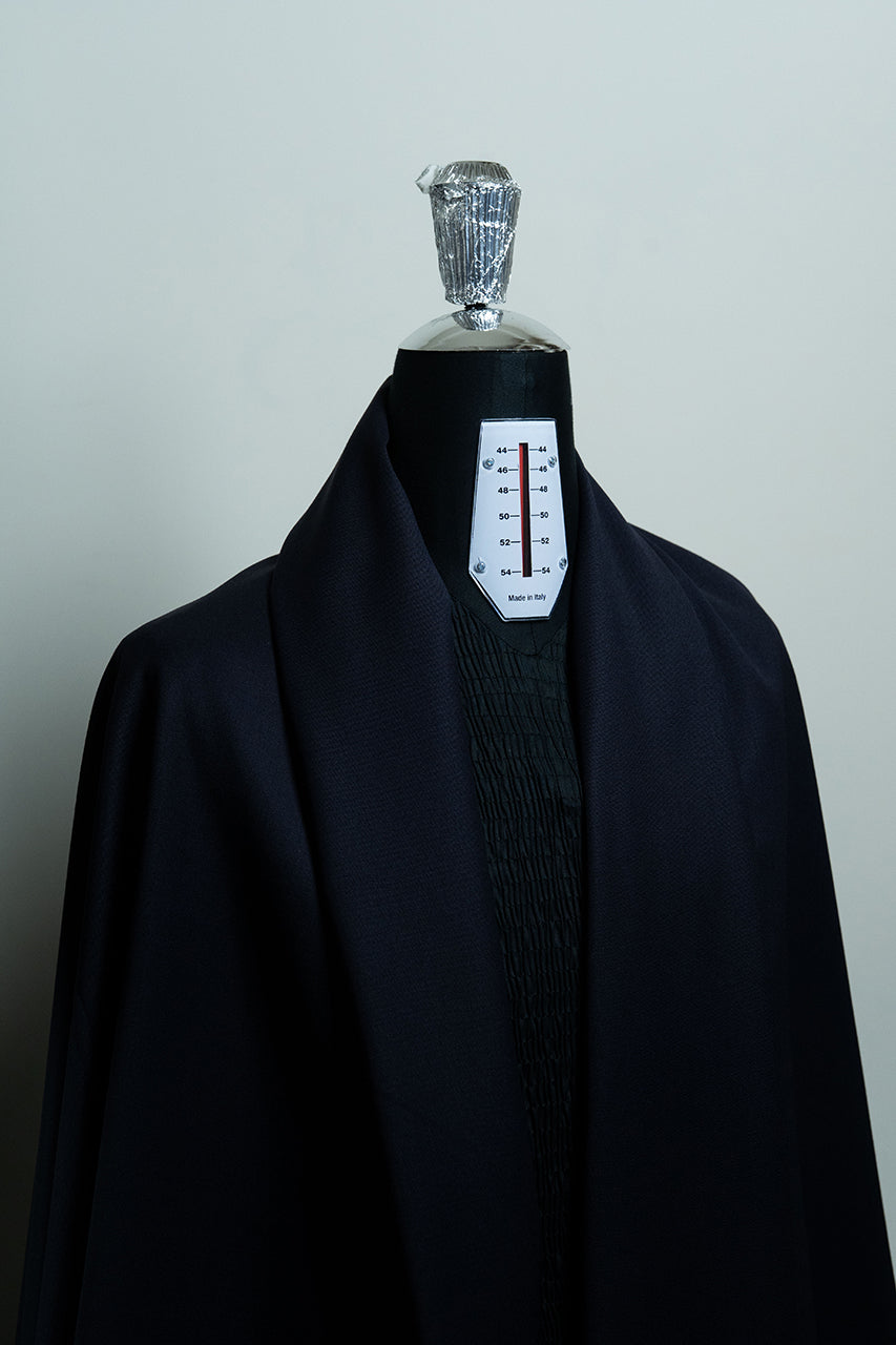 British Dark Navy Super 100's Wool Gaberdine Suit Fabric (V23656) -3m - Yoo's Club