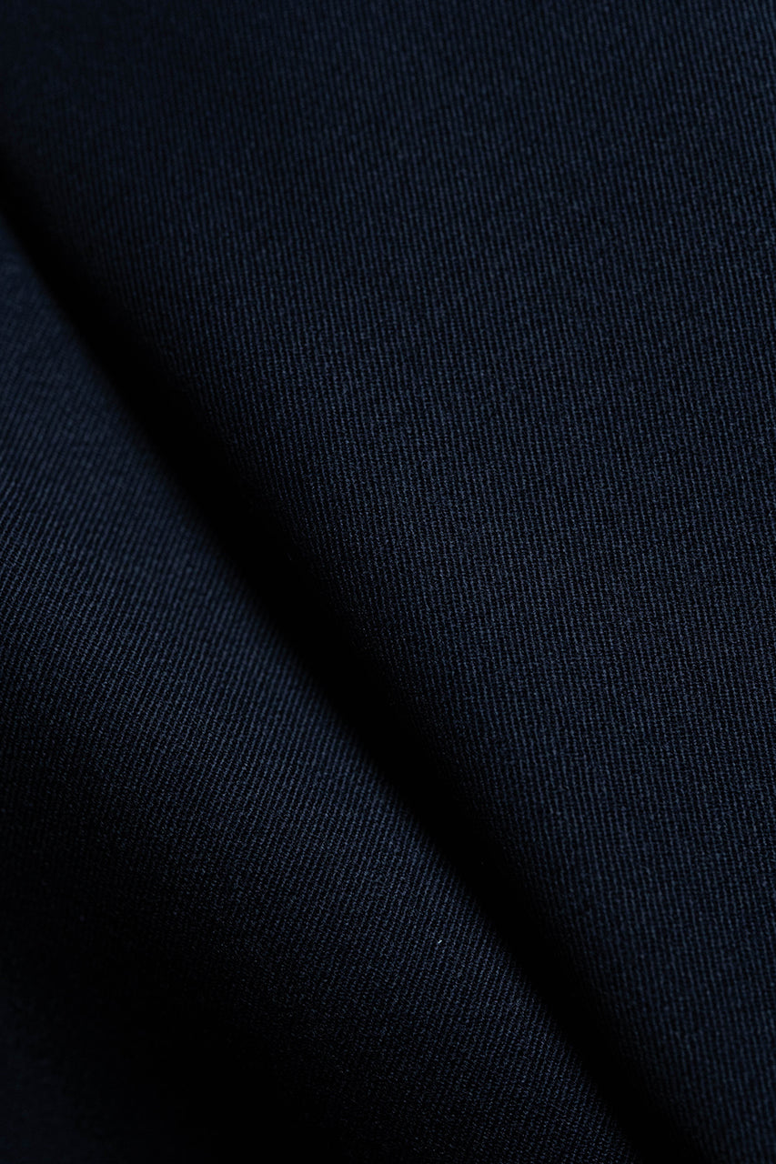British Dark Navy Super 100's Wool Gaberdine Suit Fabric (V23656) -3m - Yoo's Club