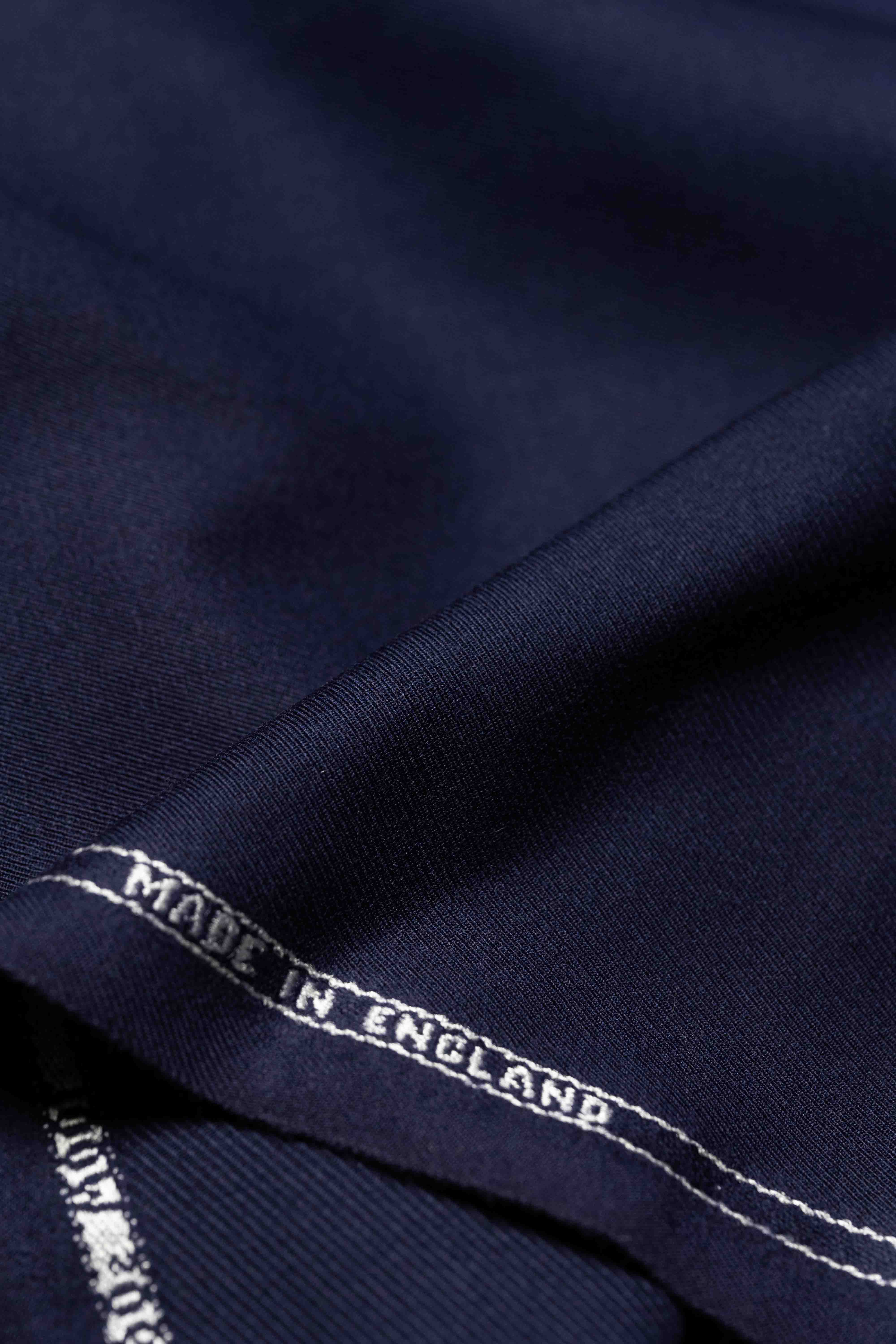 Super 90's Wool Navy Twill Suit Fabric (V23677) -4.2m - Yoo's Club