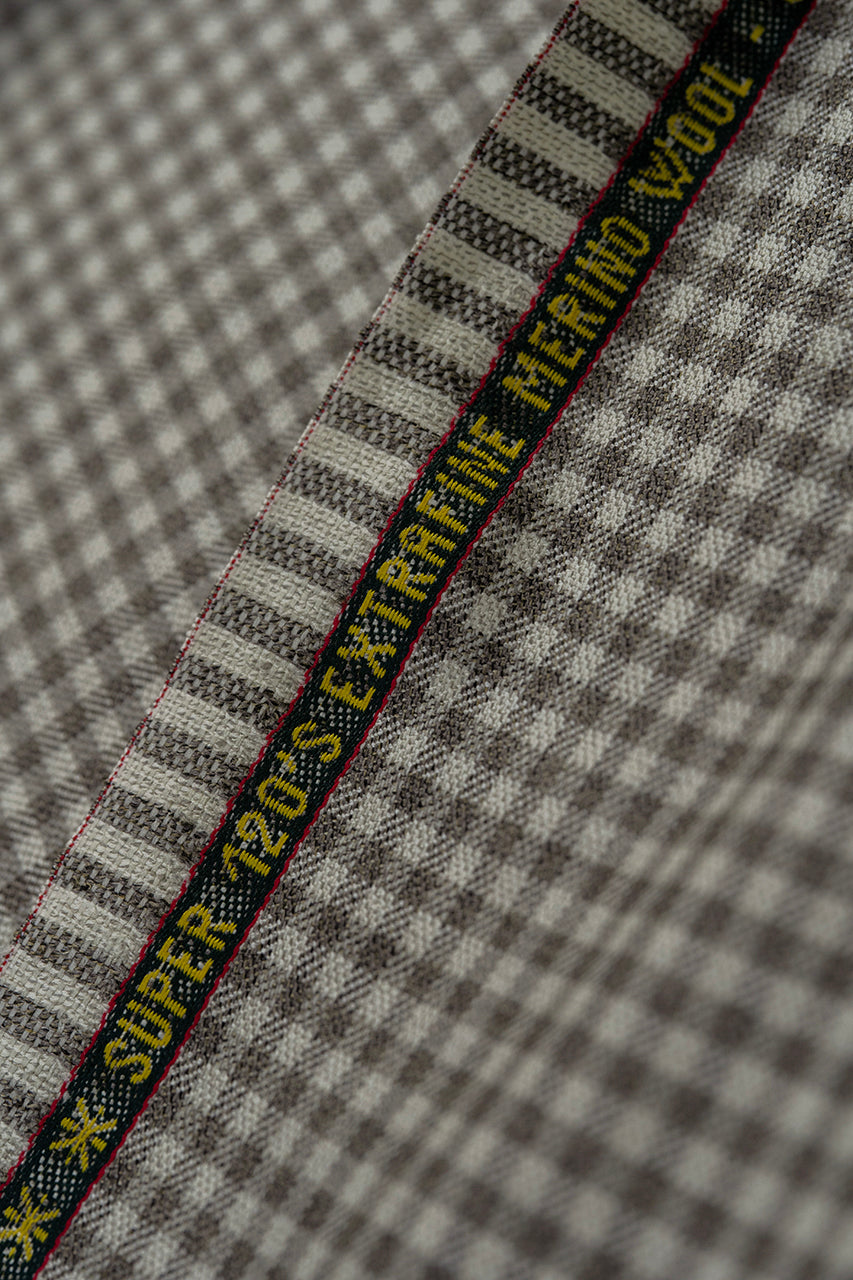 Super 120's Mini Check Jacketing produced by Loro Piana GC39217 (Copy) - Yoo's Club