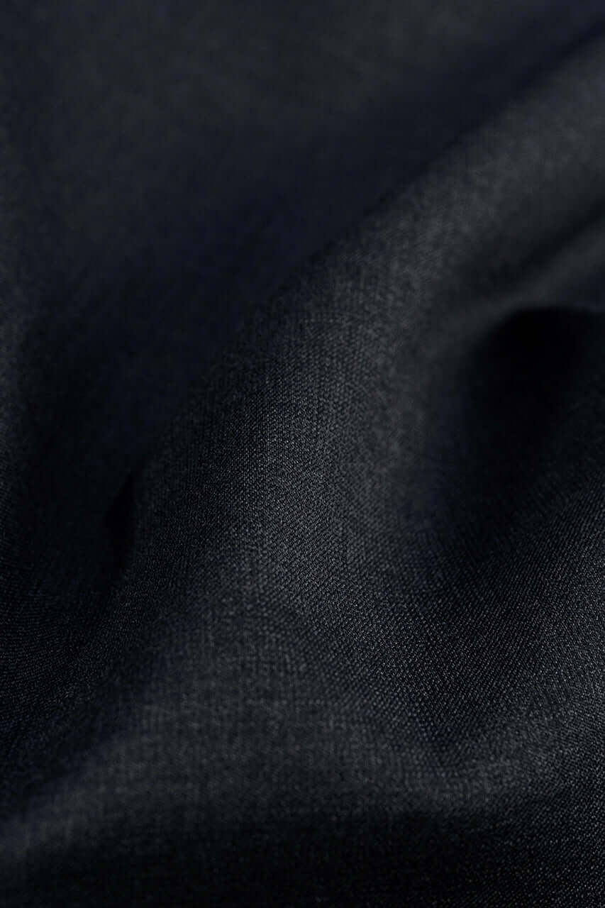 Charcoal Wool Silk Lycra Suiting produced by Loro Piana (GC39452) - Yoo's Club