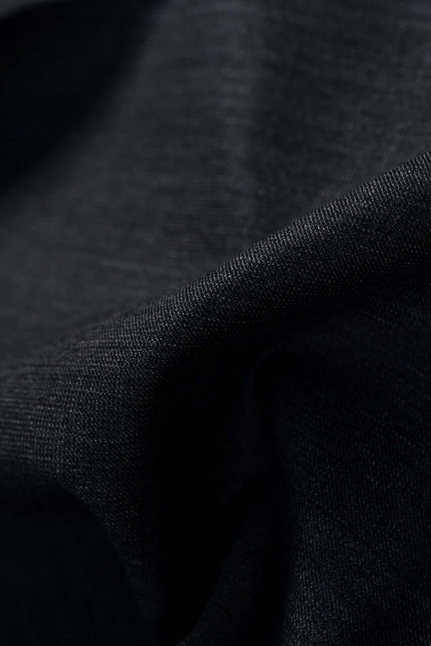 Charcoal Wool Silk Lycra Suiting produced by Loro Piana (GC39452) - Yoo's Club