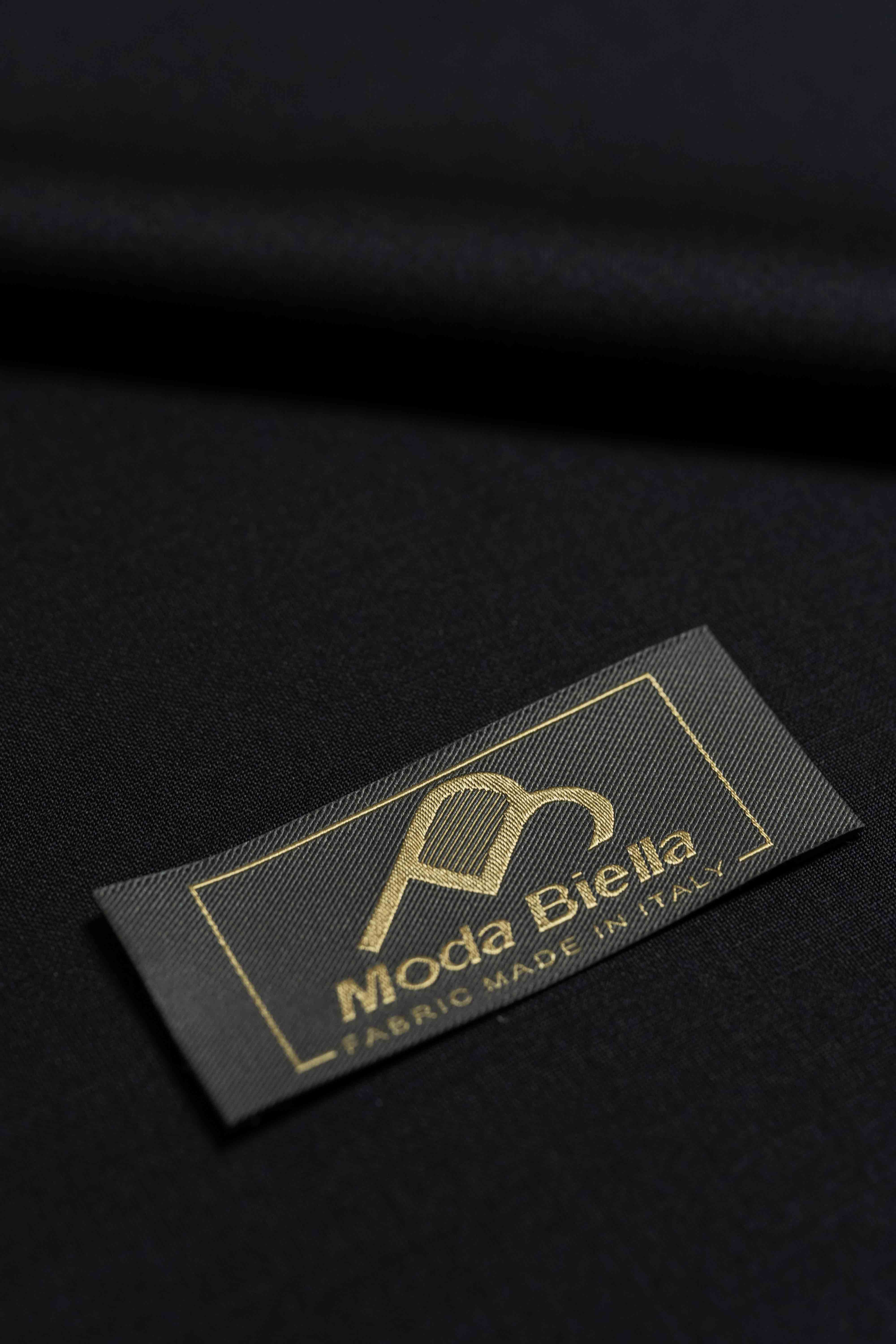Moda Biella Black Wool Mohair (4315-1) - Yoo's Club