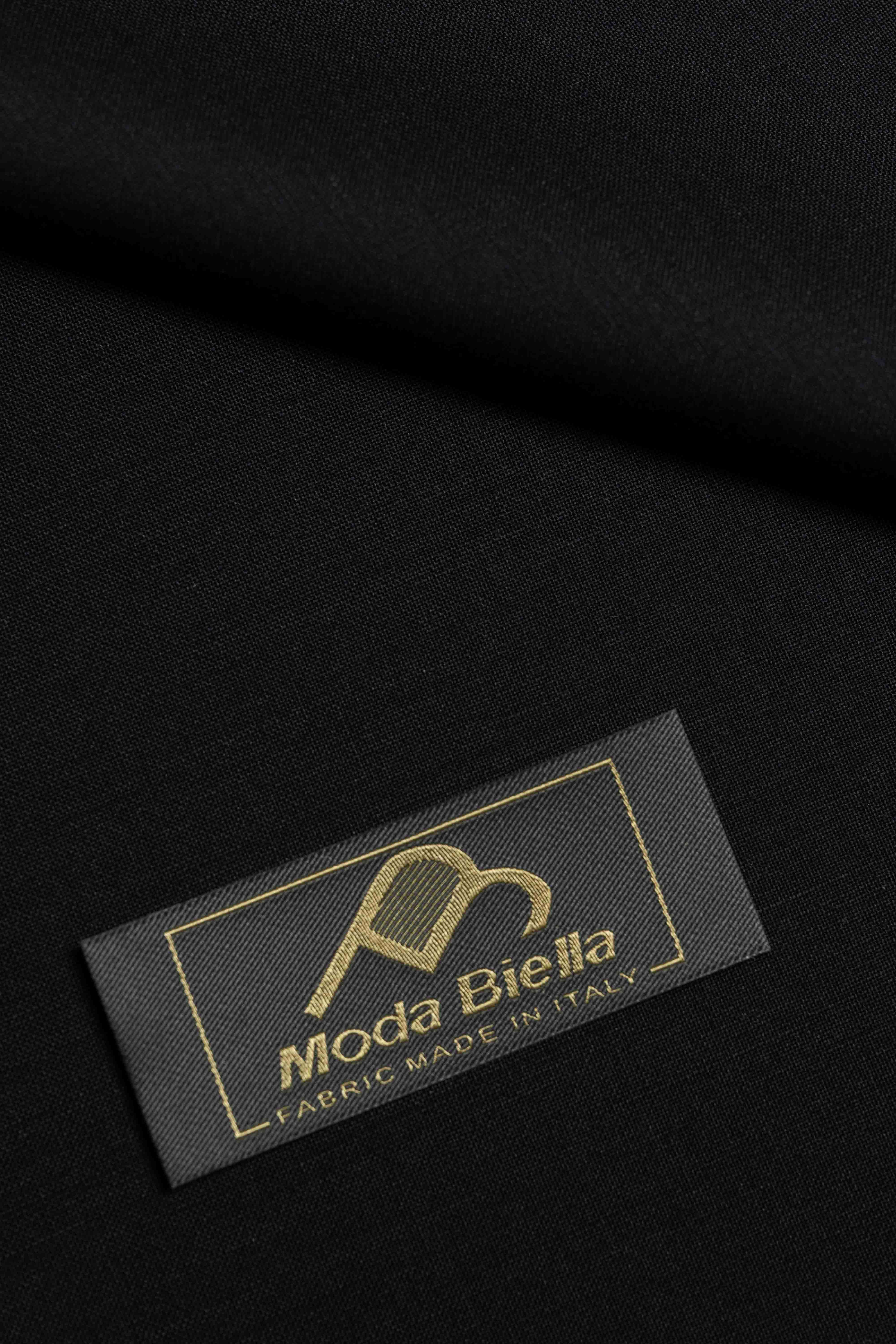 Moda Biella Black Wool Mohair (4315-1) - Yoo's Club