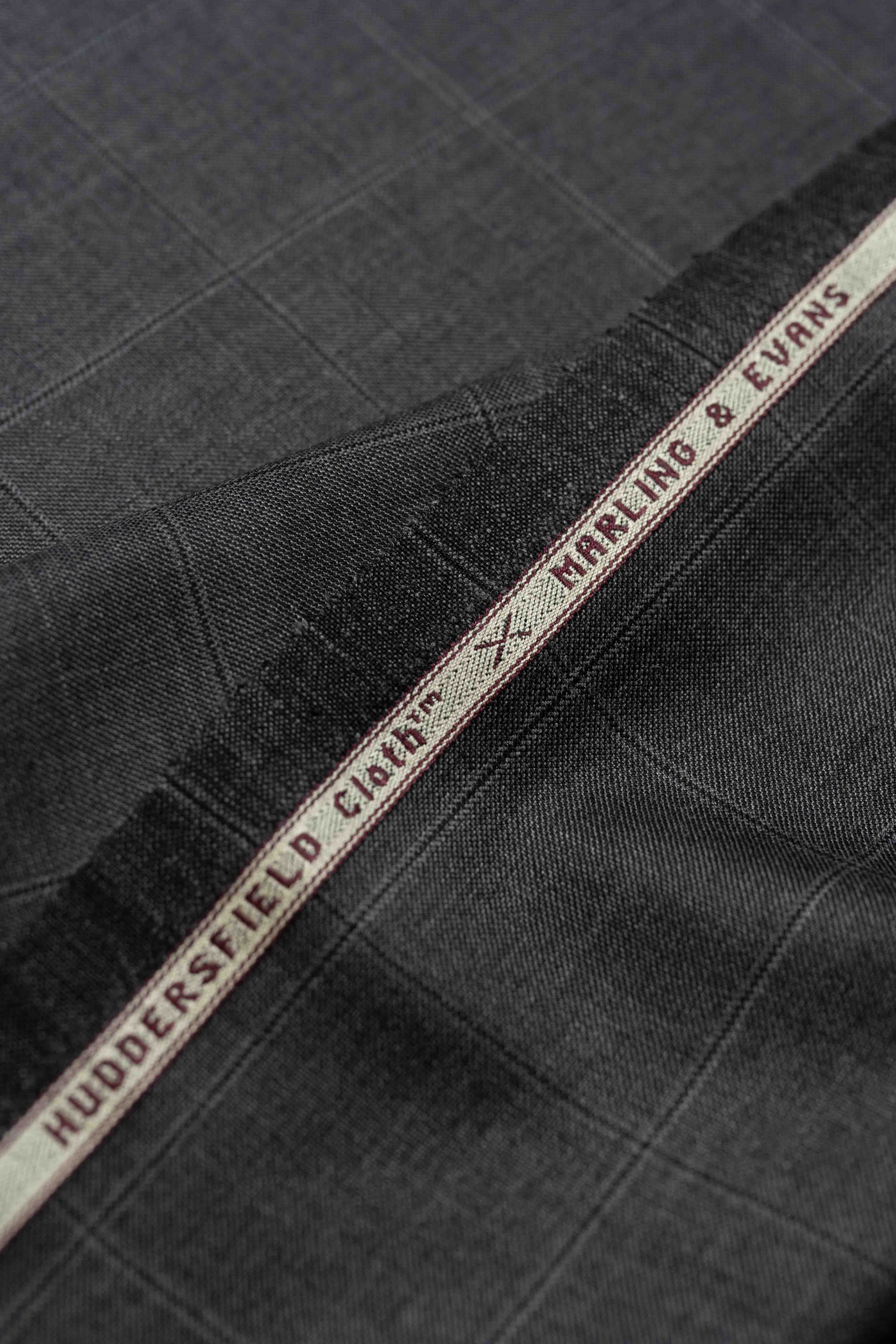 Super 120's Charcoal Check from Huddersfield Cloth (LS3709) - 1.5m - Yoo's Club