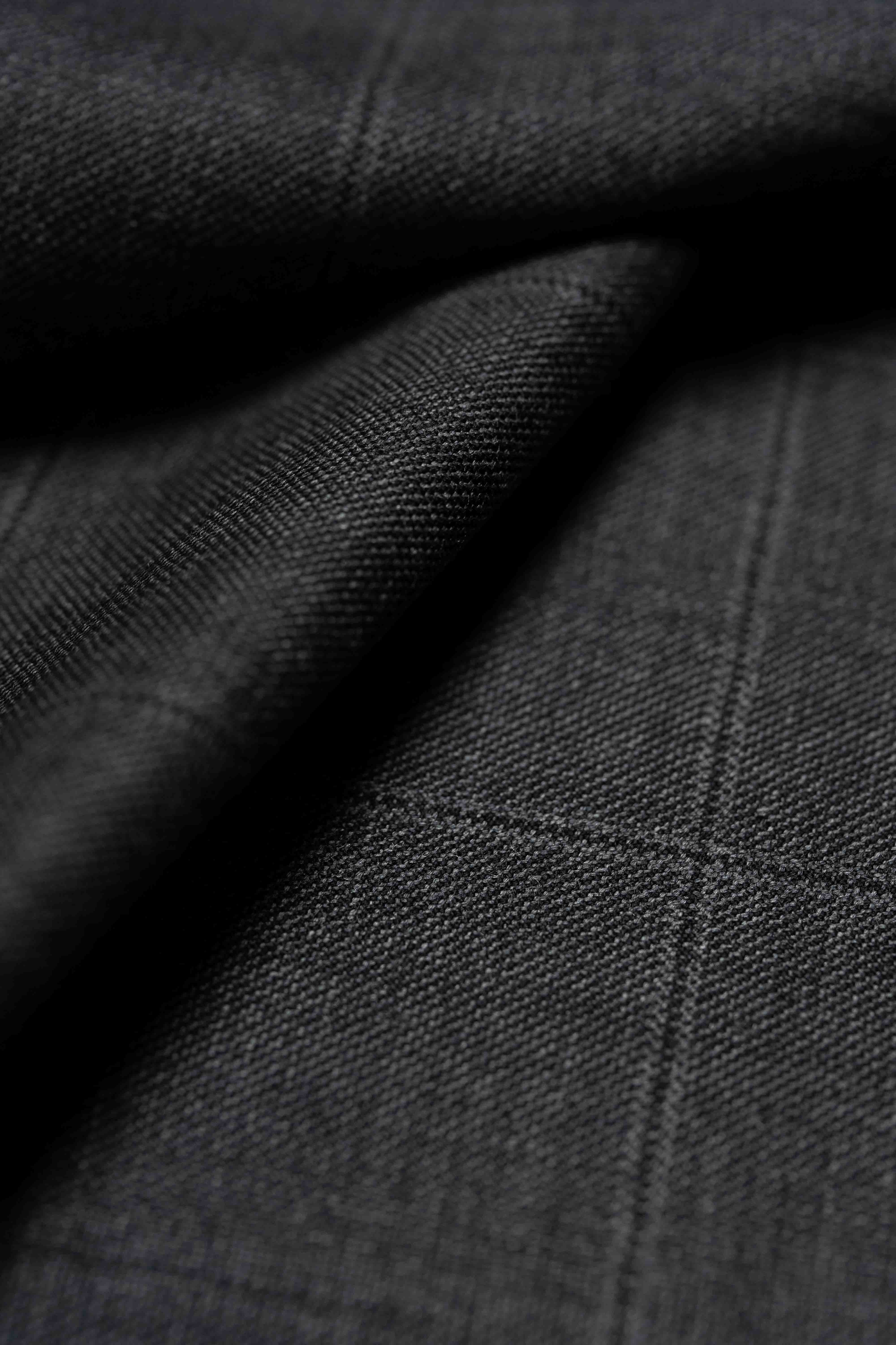 Super 120's Charcoal Check from Huddersfield Cloth (LS3709) - 1.5m - Yoo's Club