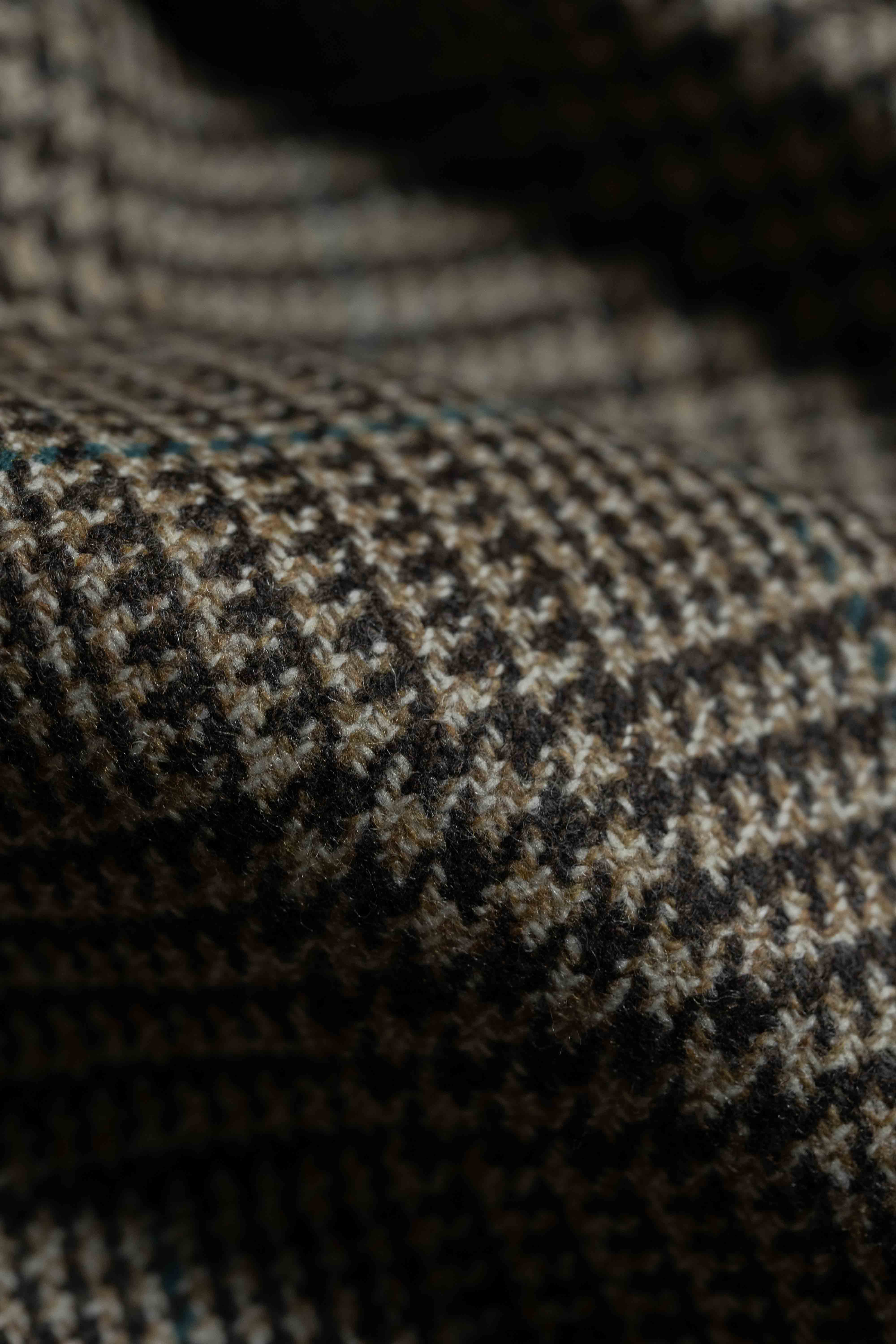 Marling & Evans Green Check PoW Lambswool Jacket Fabric-2.3m - Yoo's Club