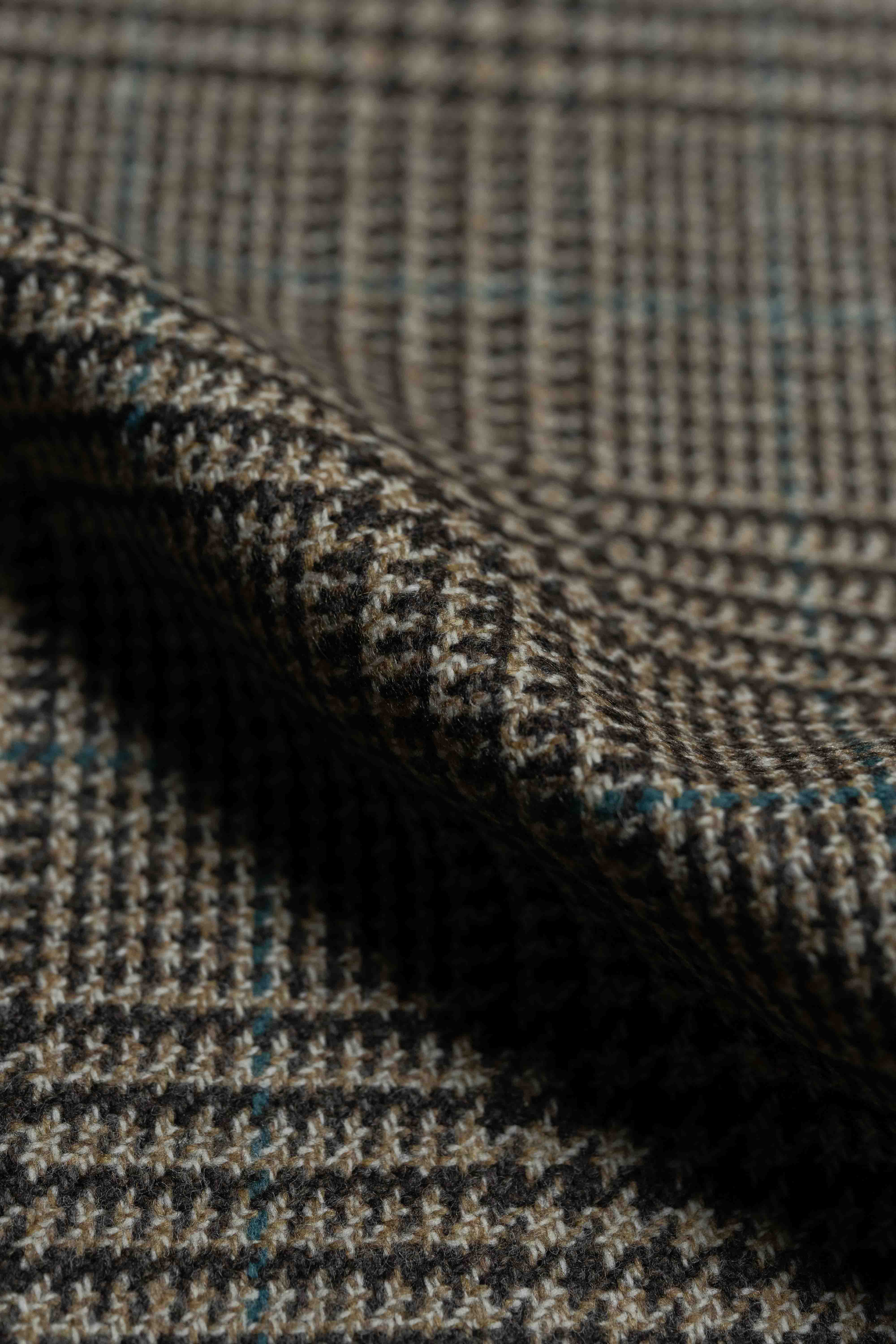 Marling & Evans Green Check PoW Lambswool Jacket Fabric-2.3m - Yoo's Club