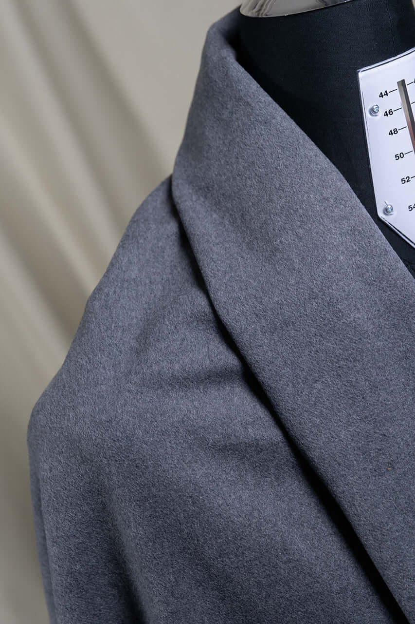 Heavy Weight Wool Fabric in Grey -1.8 Meters - Yoo's Club