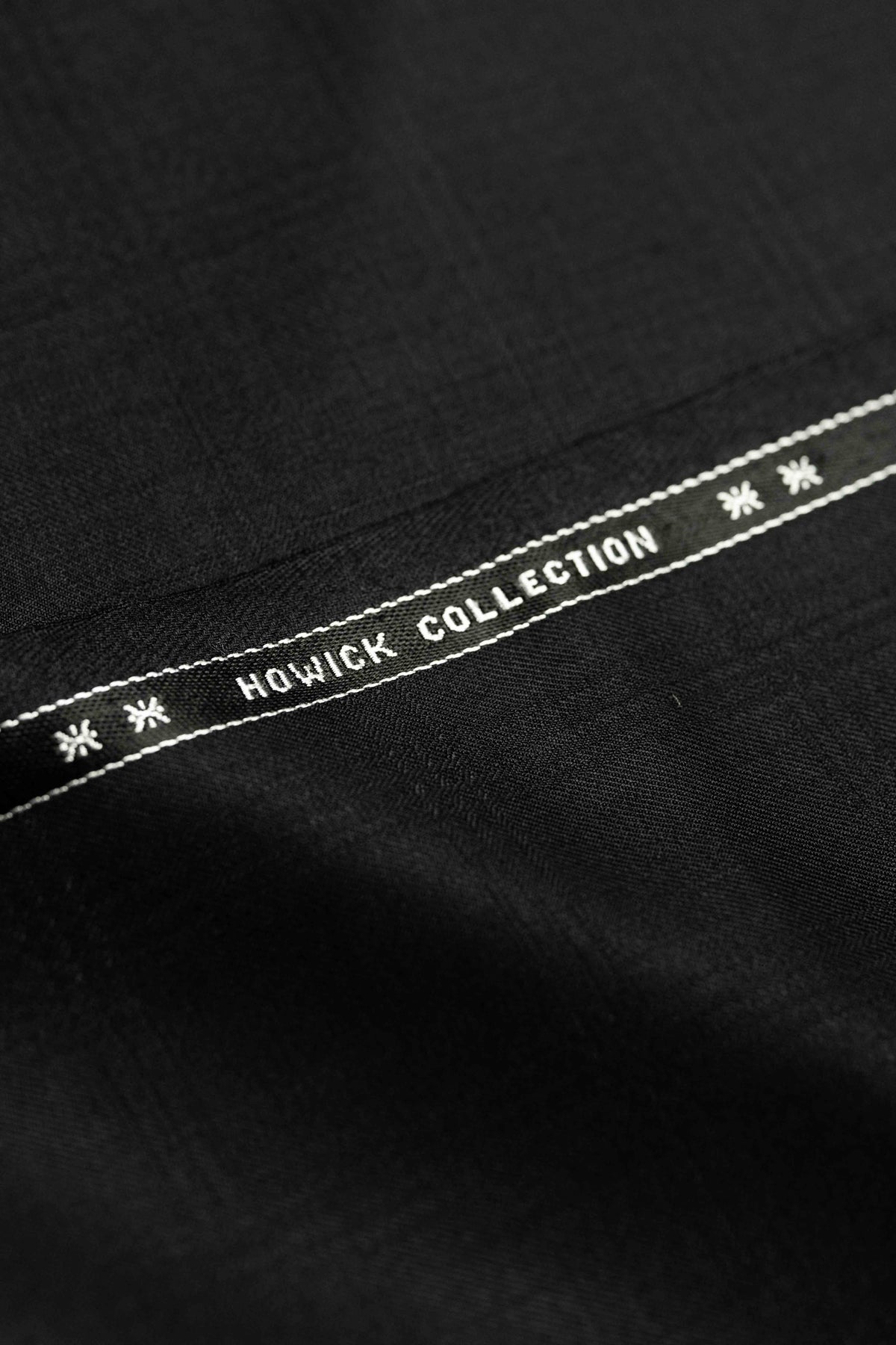 Huddersfield Cloth Black Check Wool Suit Fabric (H1581)-3.8m - Yoo's Club