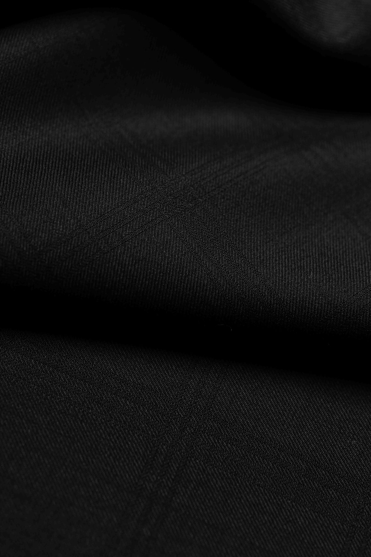 Huddersfield Cloth Black Check Wool Suit Fabric (H1581)-3.8m - Yoo's Club