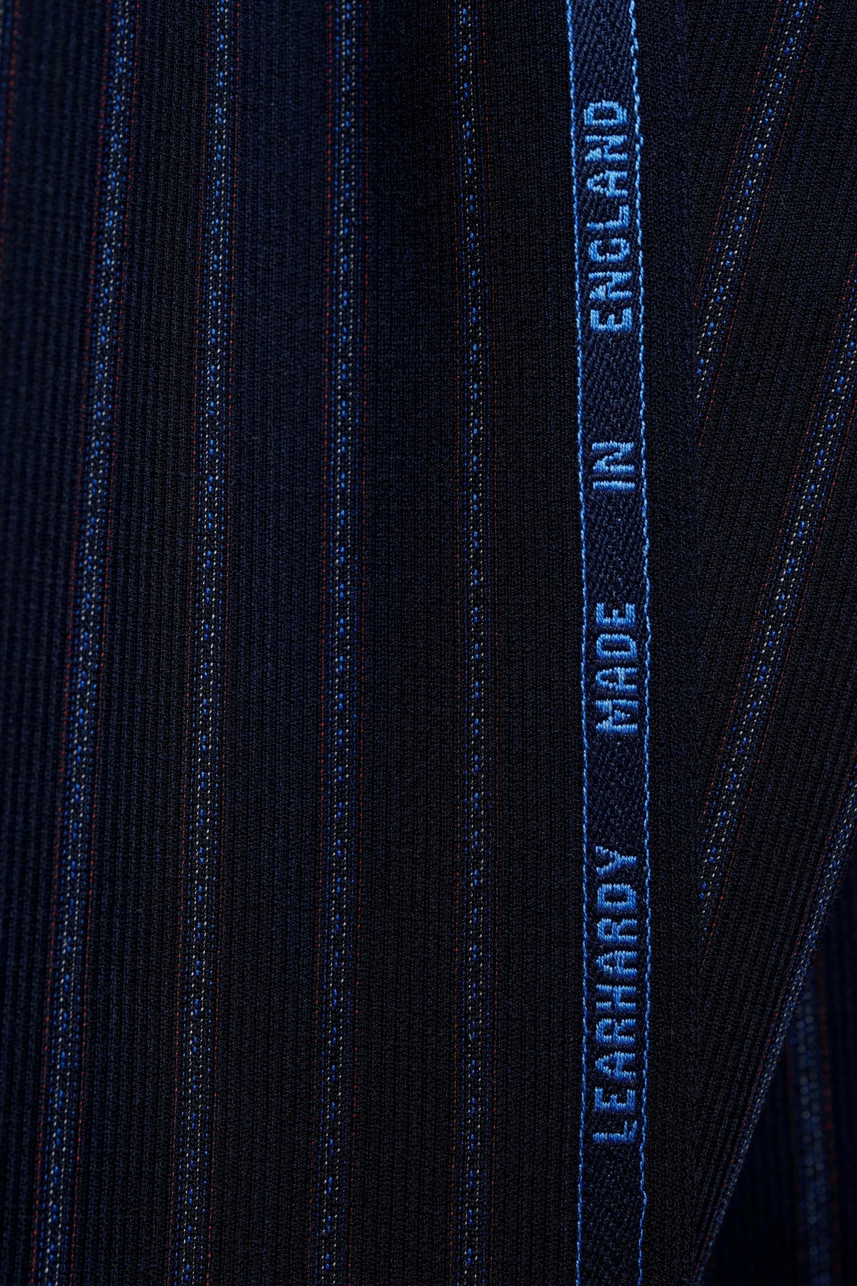 Dark Blue Stripe Worsted Wool Suiting Fabric - 3 Meters