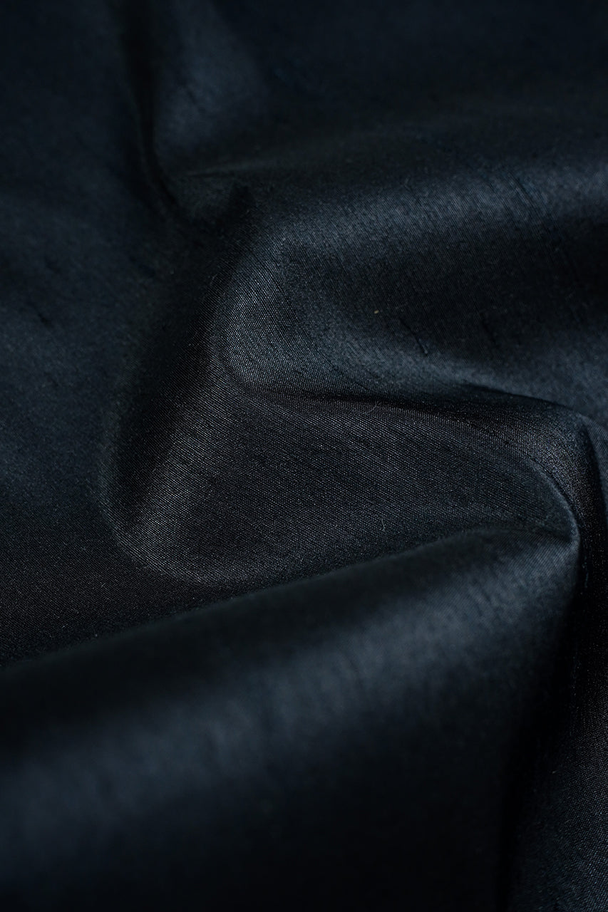 Kintoki Kiji Dupioni Silk in Black GW50-01 - Yoo's Club