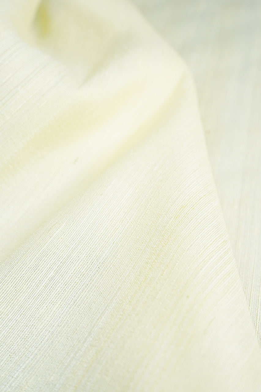Kintoki Kiji Dupioni Silk in Cream White GW50-02 - Yoo's Club
