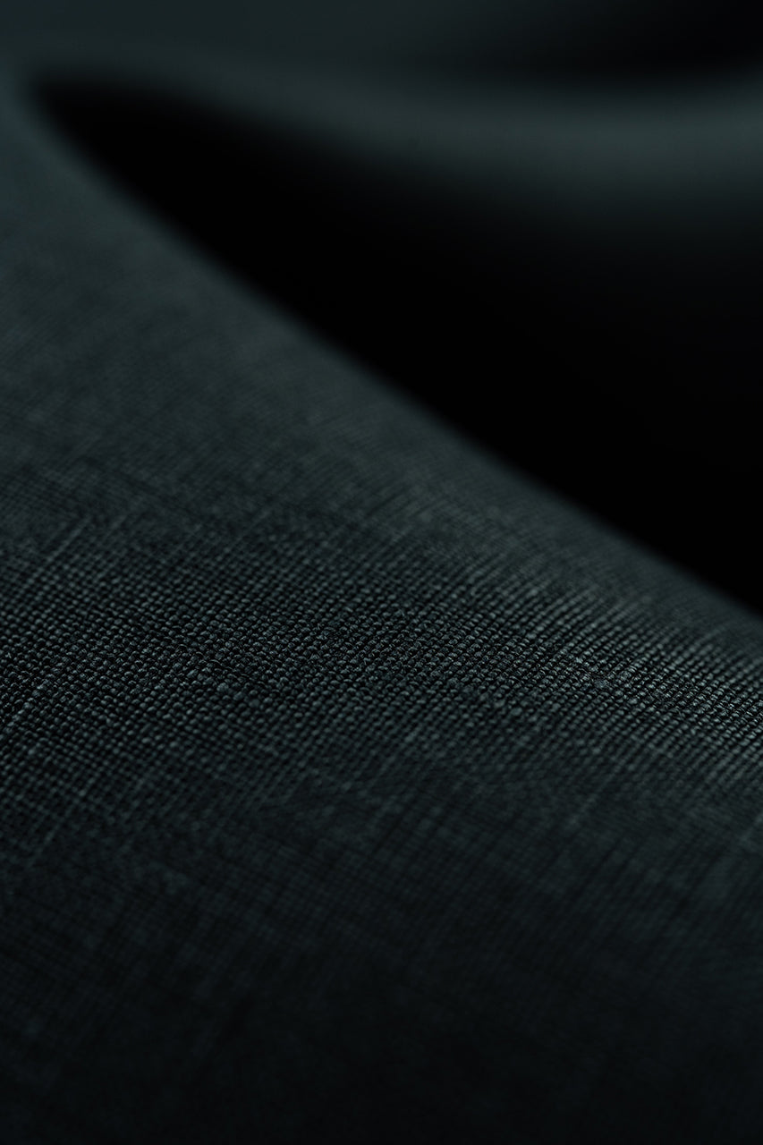 Spence Bryson Solid Black 380g Irish Linen L3124