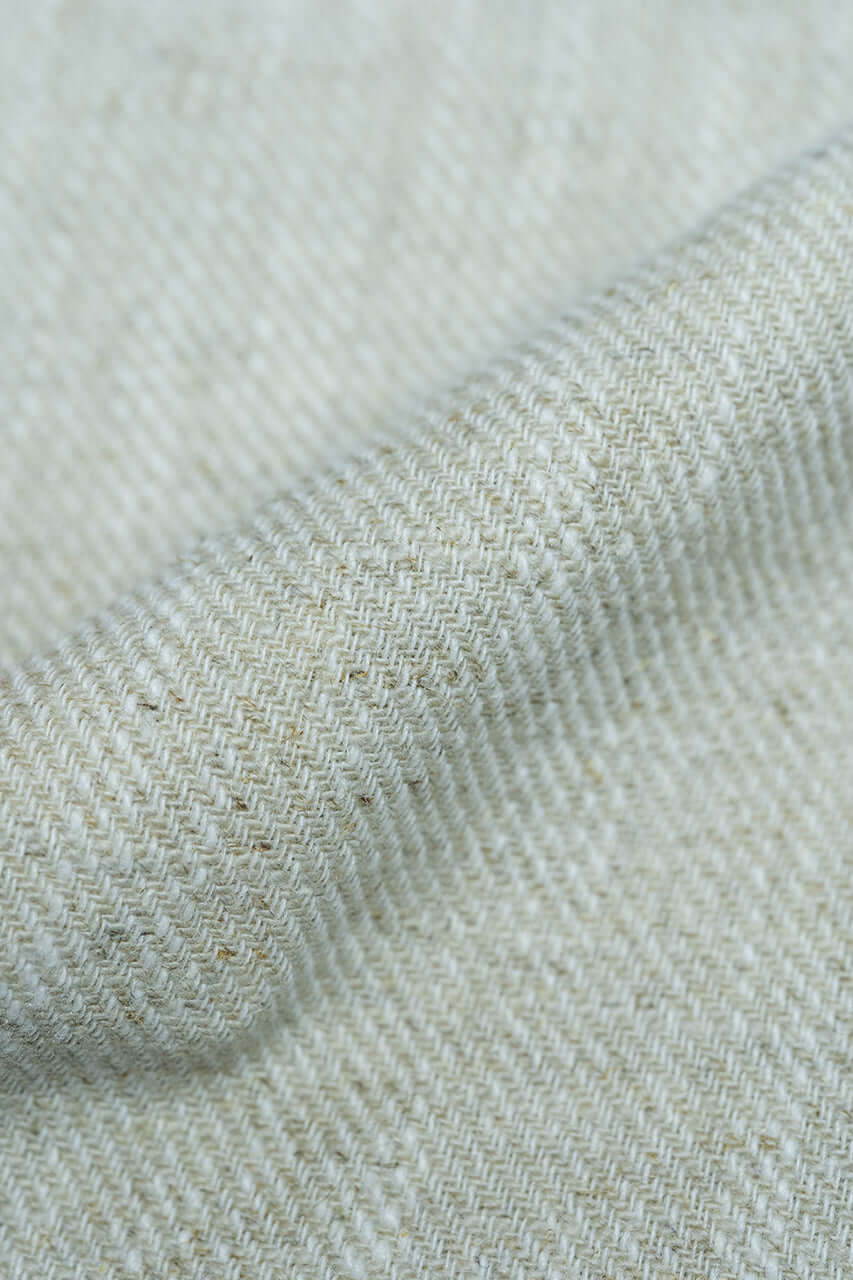 Oatmeal Twill Linen Woven in Japan by Kintoki Kiji - Yoo's Club