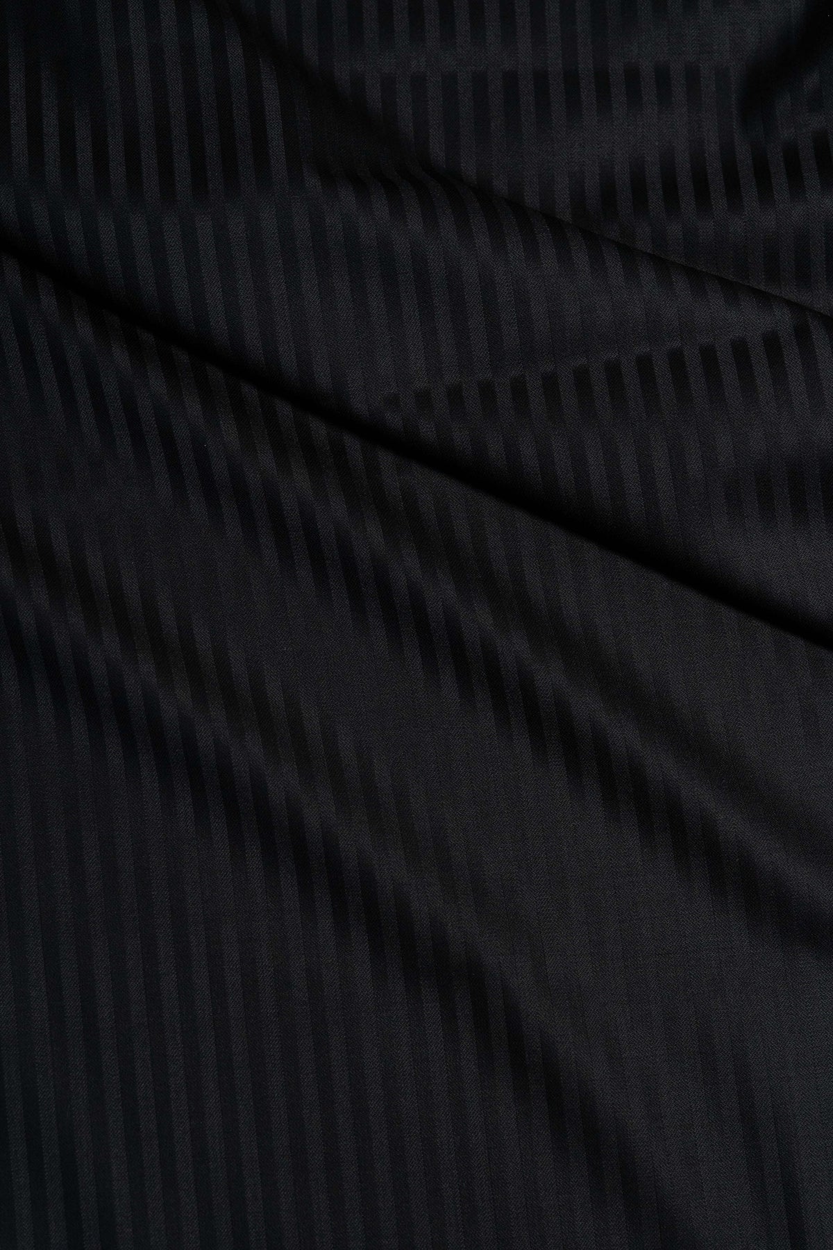Scabal Super 180s & Cashmere in Black Stripe -1.8 Meters - Yoo's Club