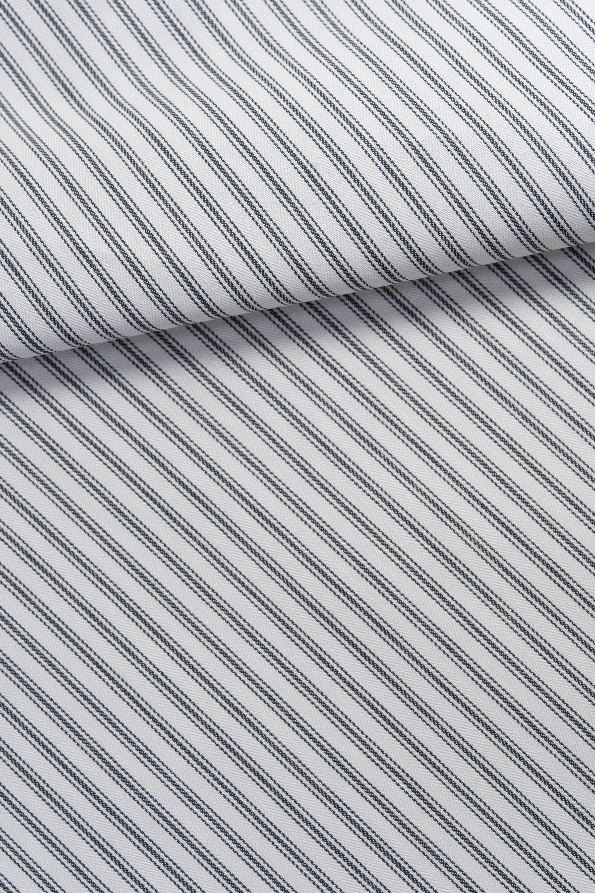 Brisbane Moss Stripe Cotton Suiting Fabric - 4 Meters